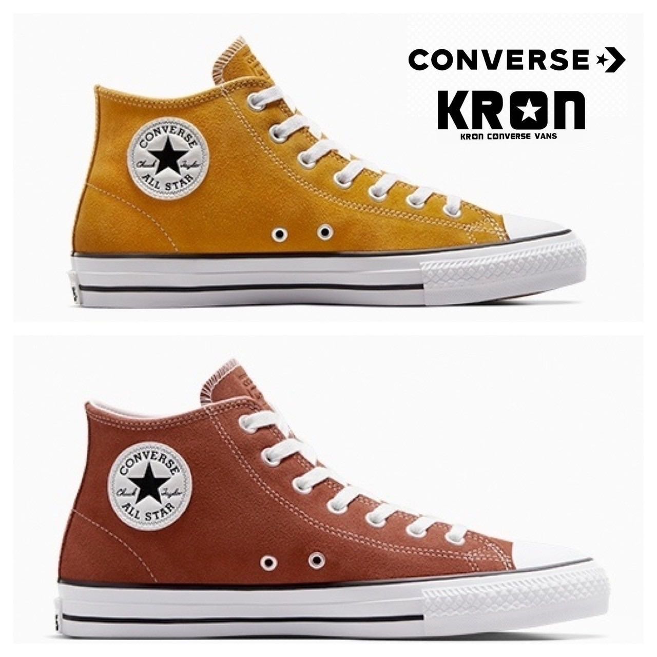 CONS CTAS PRO SUEDE MID YELLOW BROWN