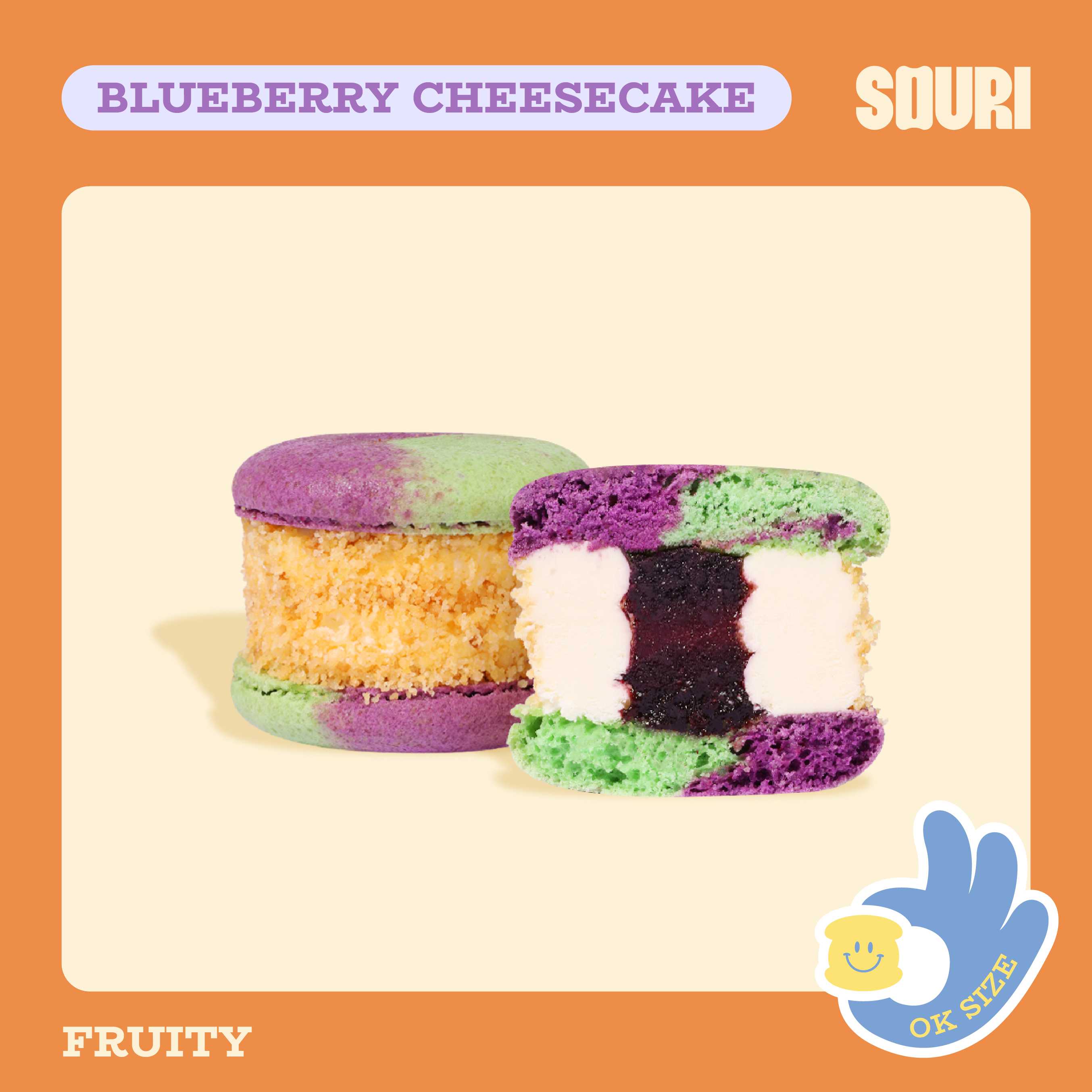Blueberry Cheesecake Crumble Fatcaron (OK Size)