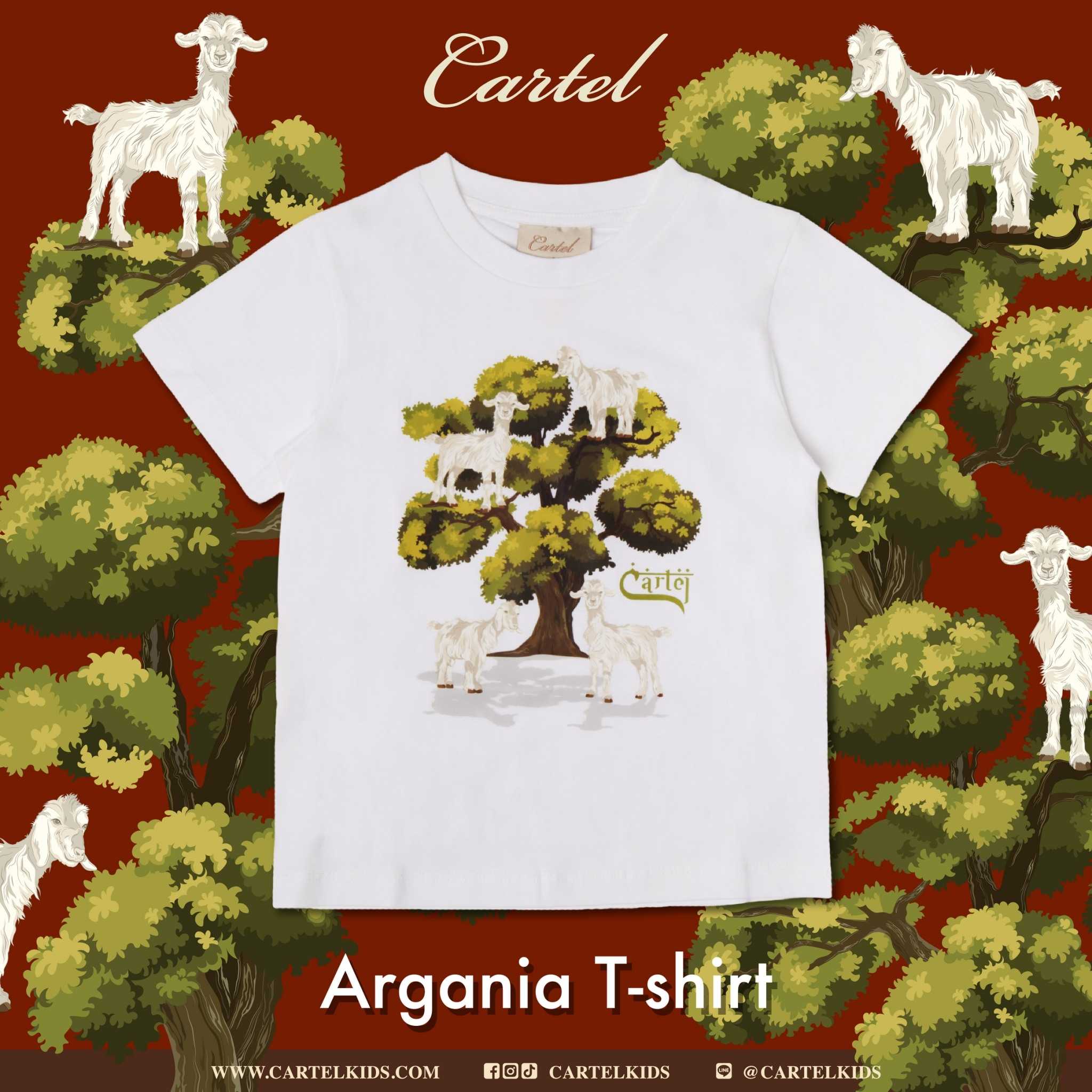(CM) Argania T-shirt เสื้อยืดเด็กสีขาวสกรีนลายน่ารัก Cartelkids
