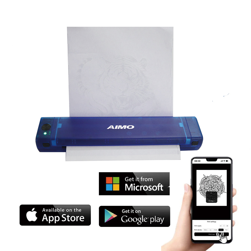 AIMO 08FS เครื่องลอกลาย ใช้งานกับกระดาษความร้อน A4