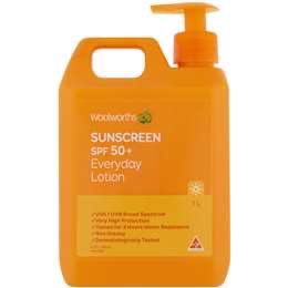 กันแดด Woolworths Sunscreen Spf 50+ ขนาด 1 ลิตร ของแท้พร้อมส่งจากออสเตรเลีย ไม่ต้องรอนาน ^^
