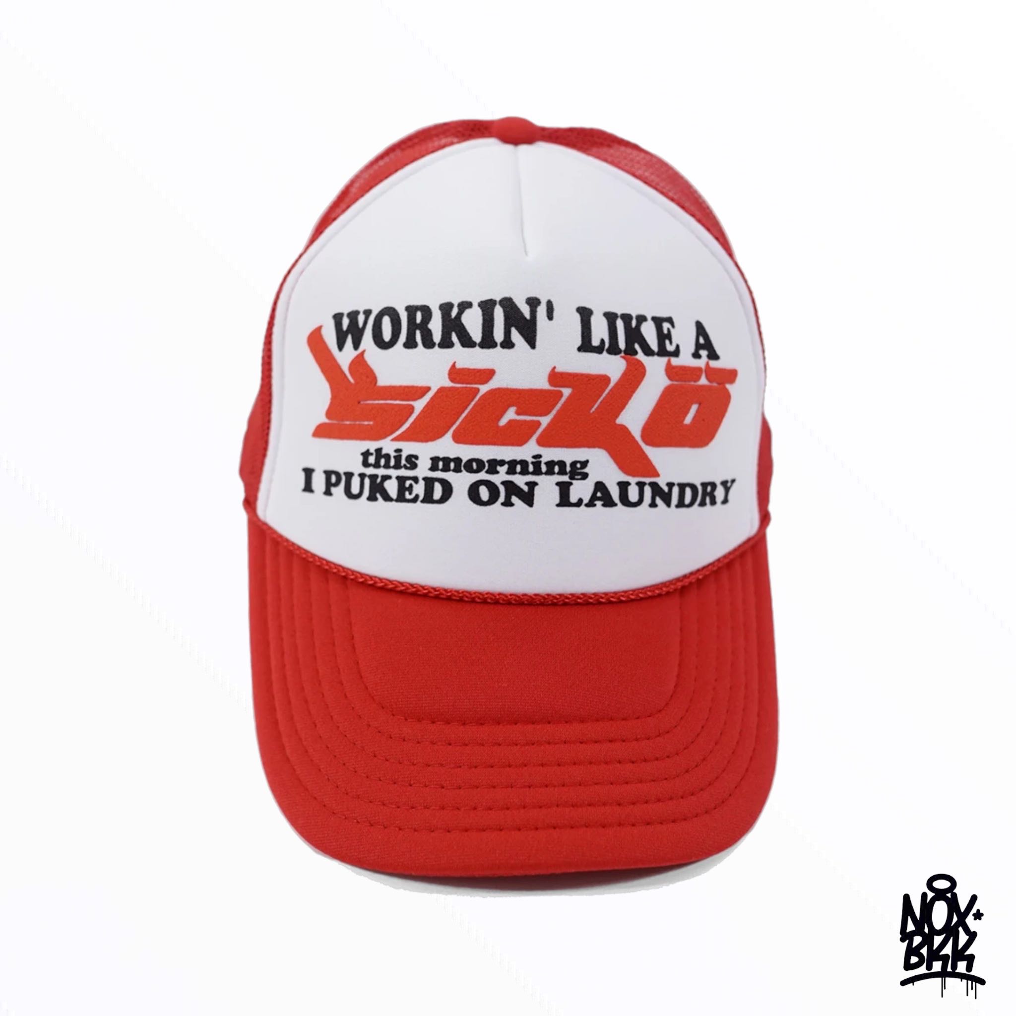 Sicko Trucker Laundry White/red