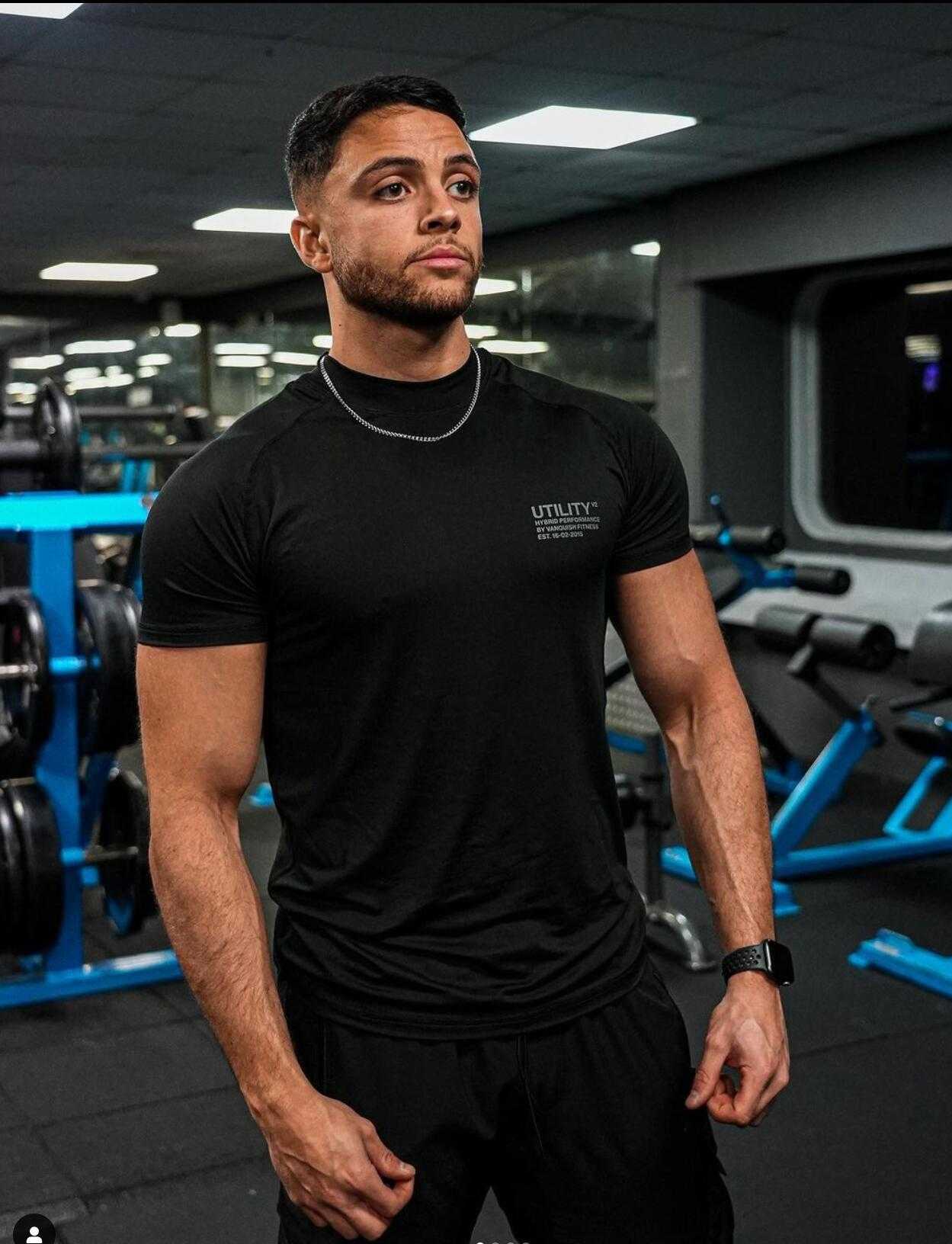 เสื้อแขนสั้น VANQUISH #36 / ผ้าคอตตอนผสมไลคร่า ใส่ออกกำลังกาย ผ้านิ่มใส่สบาย ระบายอากาศได้ดี