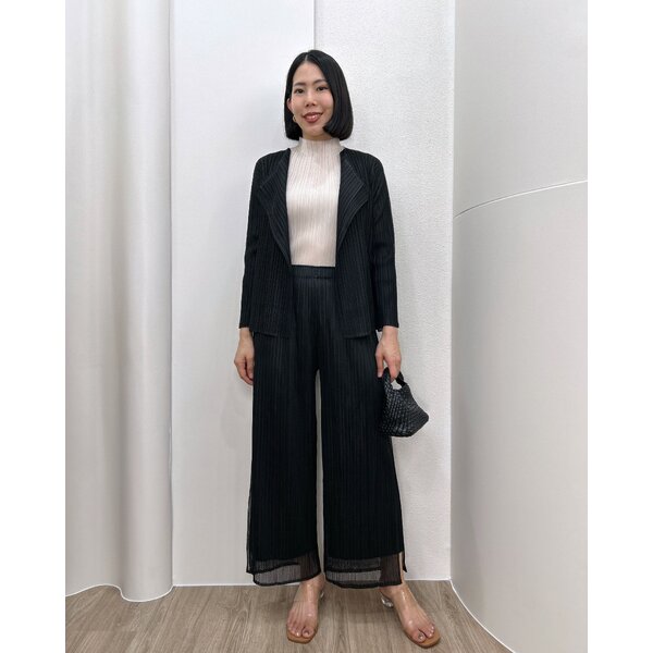 2MUAY รุ่น GM19002 / GM17022 DOUBLE LAYER PLEATED SET สีดำ FREE SIZE