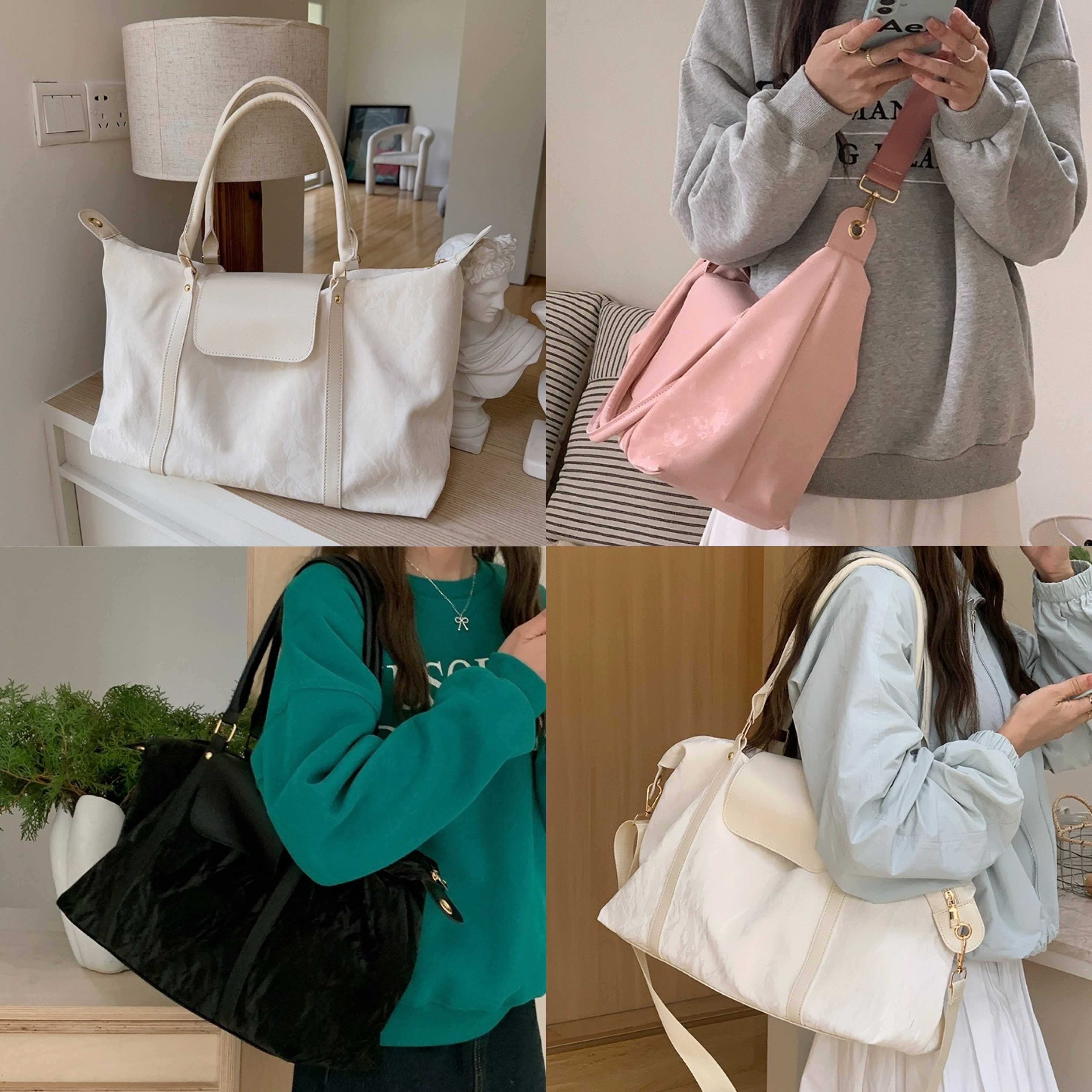 [PRE-ORDER] 🖤🤍🩷 กระเป๋าใบใหญ่จุของได้เยอะจุกๆ Crossbody สะพายข้างได้ ใส่ ipad/notebook ได้| QB274