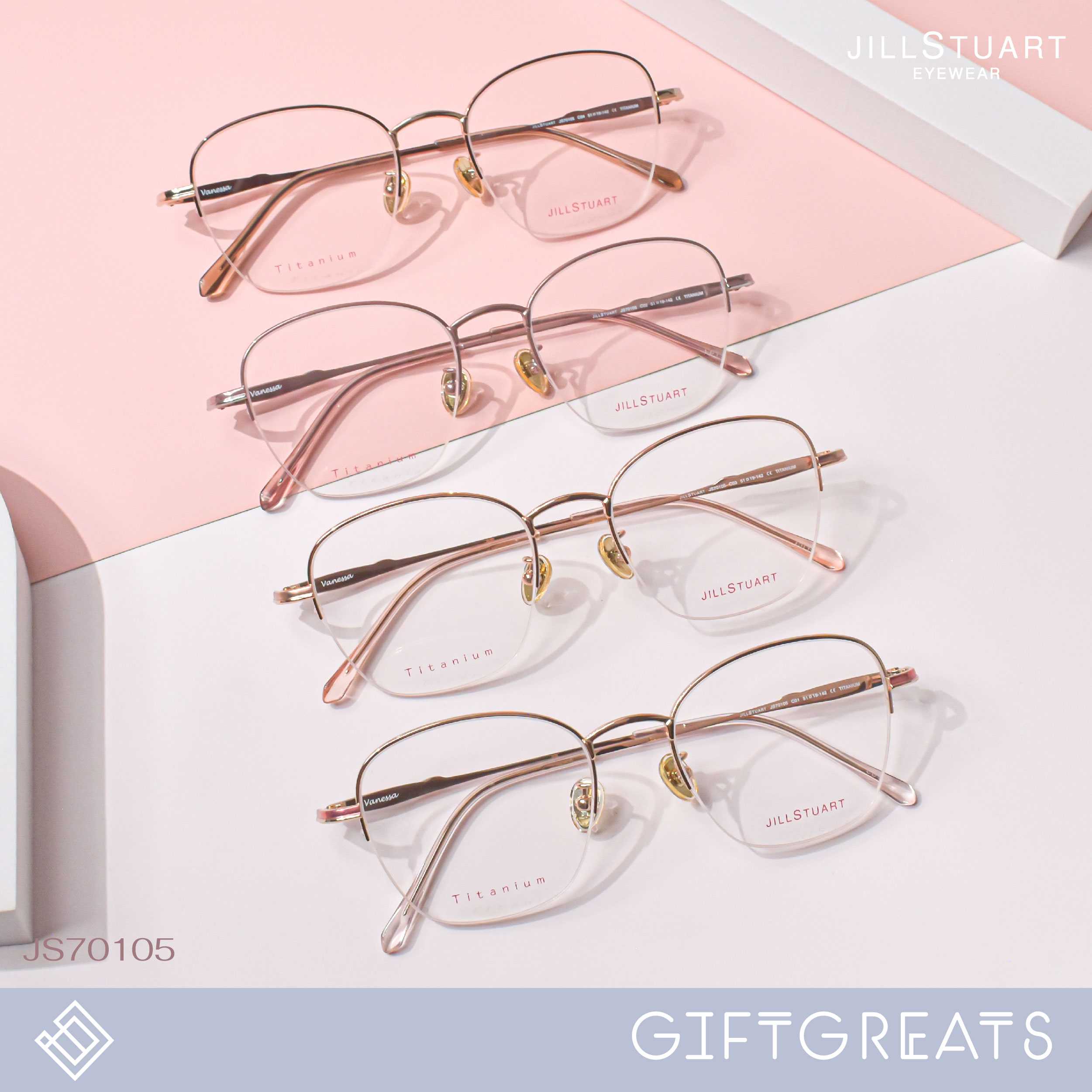 JILL STUART - JS70105✨  กรอบแว่นไทเทเนียม กรอบเซาะร่อง