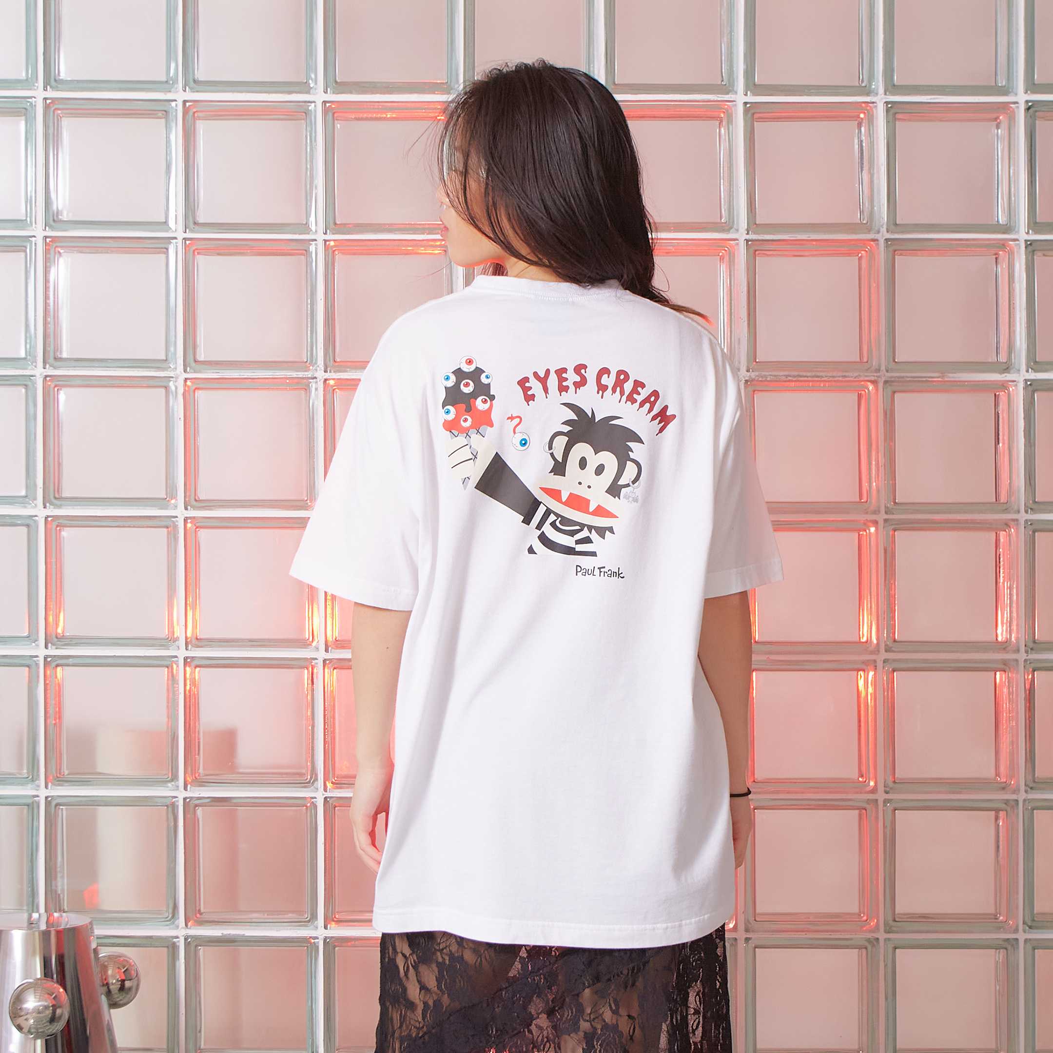 PAUL FRANK เสื้อยืดผู้ชาย PF UNI JULIUS EYES CREAM TEE