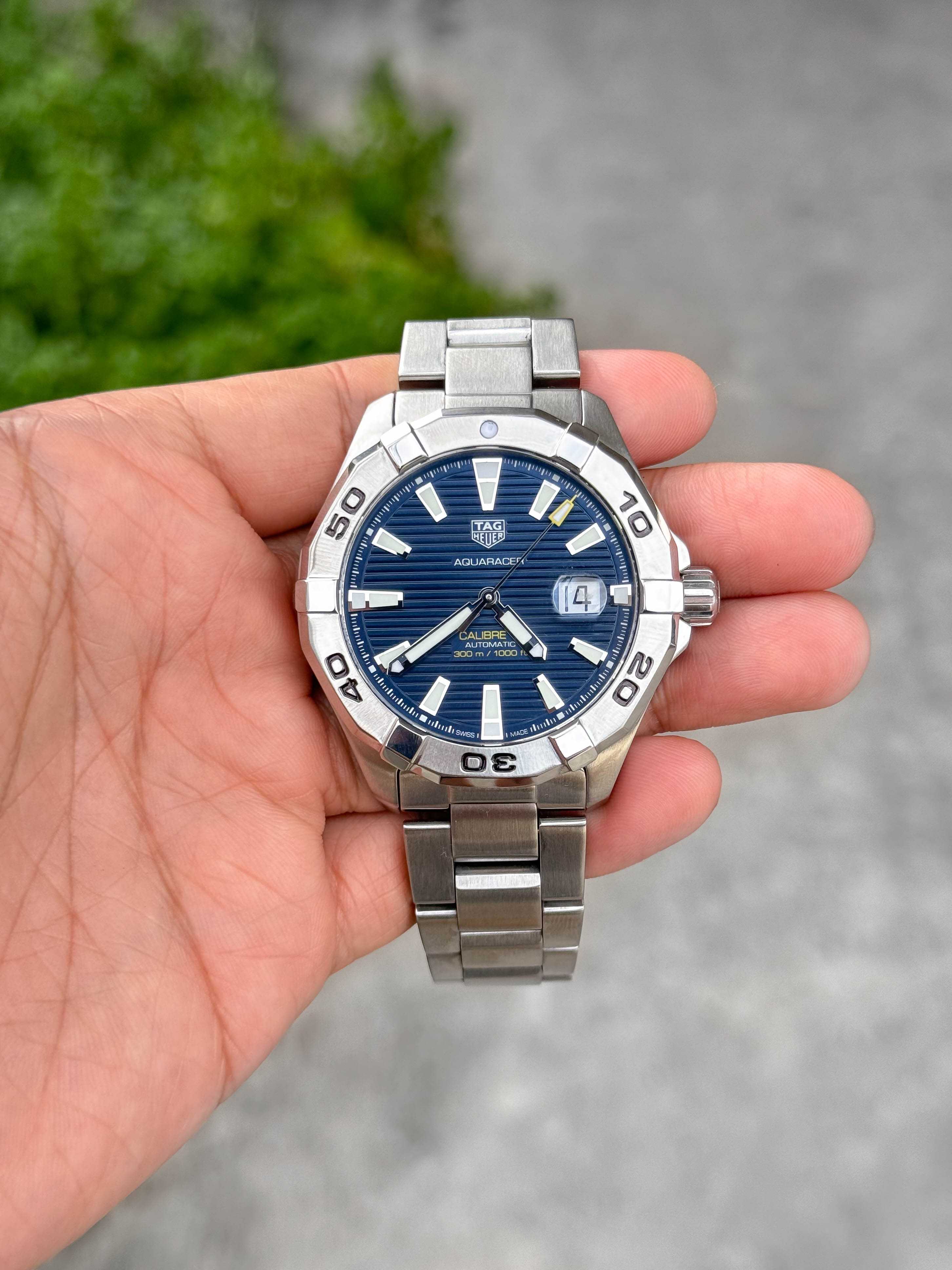 Tag Heuer Aquaracer Automatic Calibre 5 King Size หน้าน้ำเงินลูกฟูก