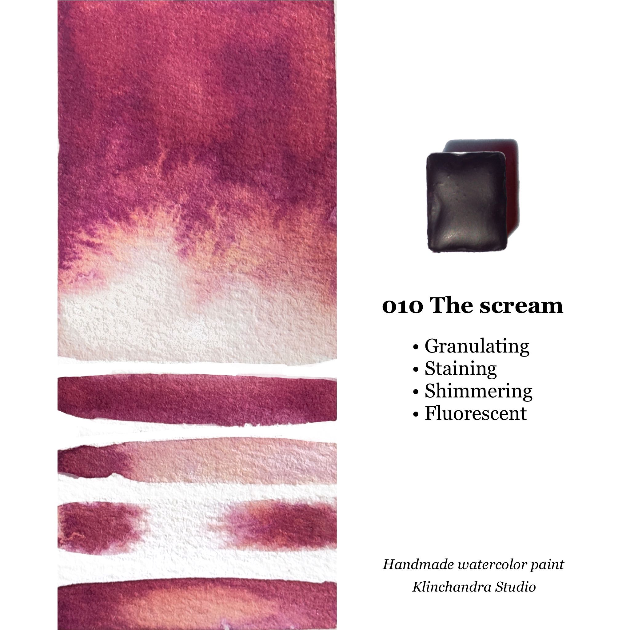 HANDMADE WATERCOLOR PAINT | 010 The Scream | สีน้ำแบบก้อน