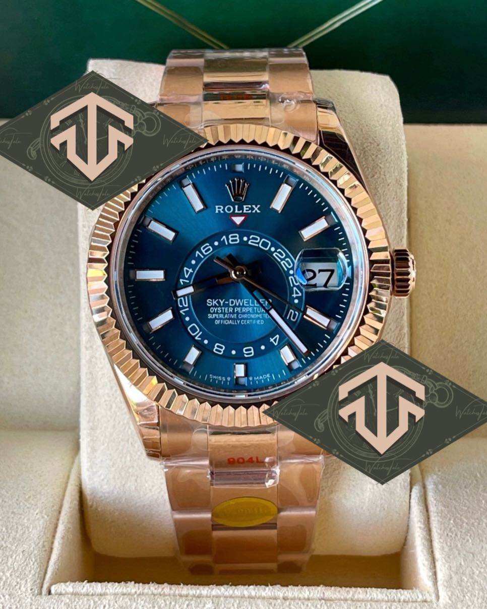 Rolex Sky-Dweller Blue Dial Rosegold 42mm. Ref.336935 NBF