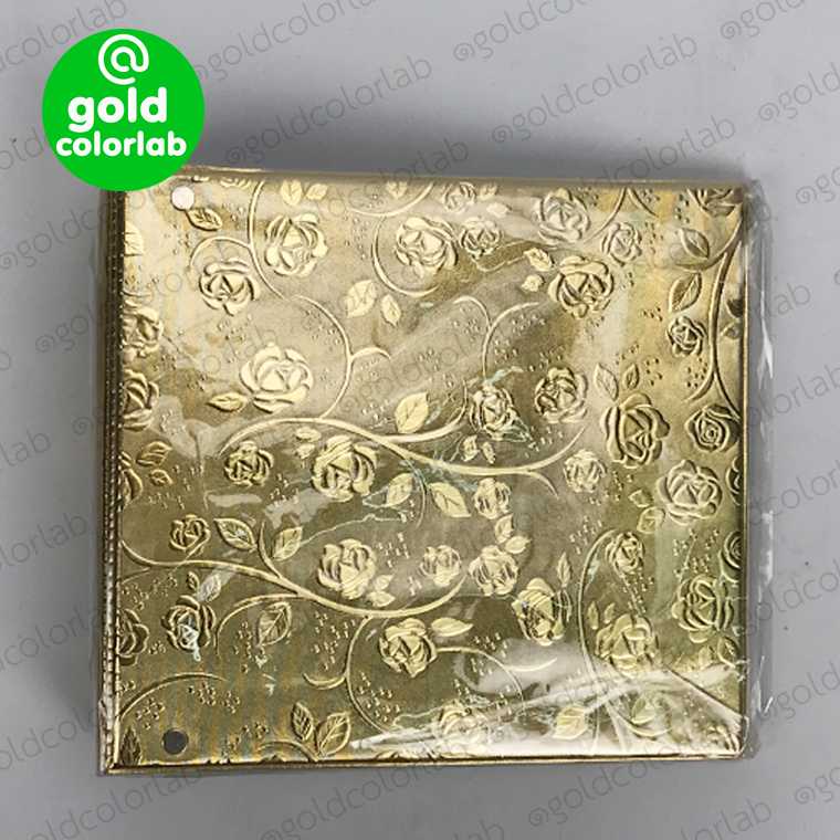 อัลบั้มธนบัตร สะสมแบงค์ สมุดสะสมธนบัตรที่ระลึก ลายดอกไม้ สีทอง/ Banknotes Collection