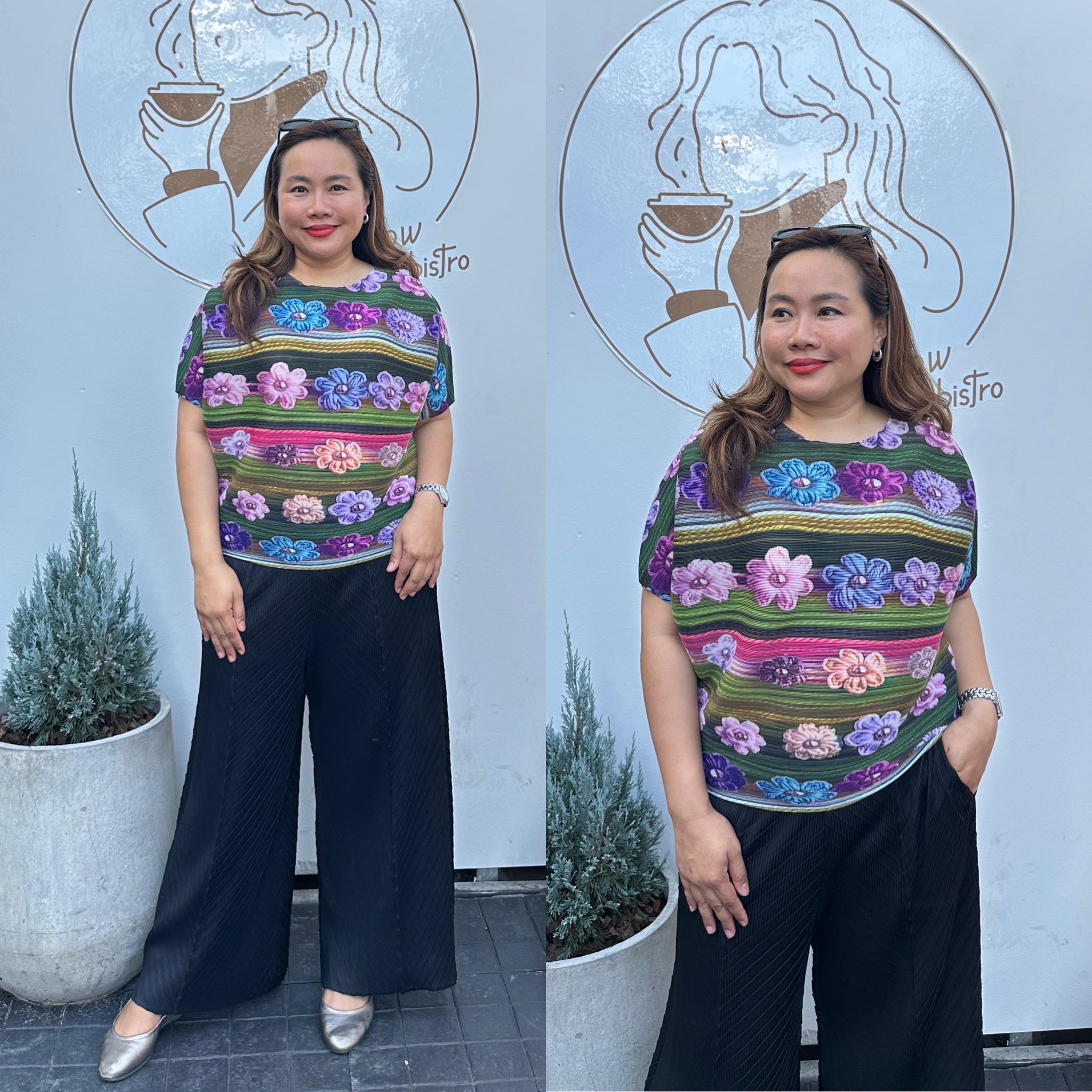 Pleatbynisa เสื้ออัดพลีท A736 เนื้อผ้าPolyester100%