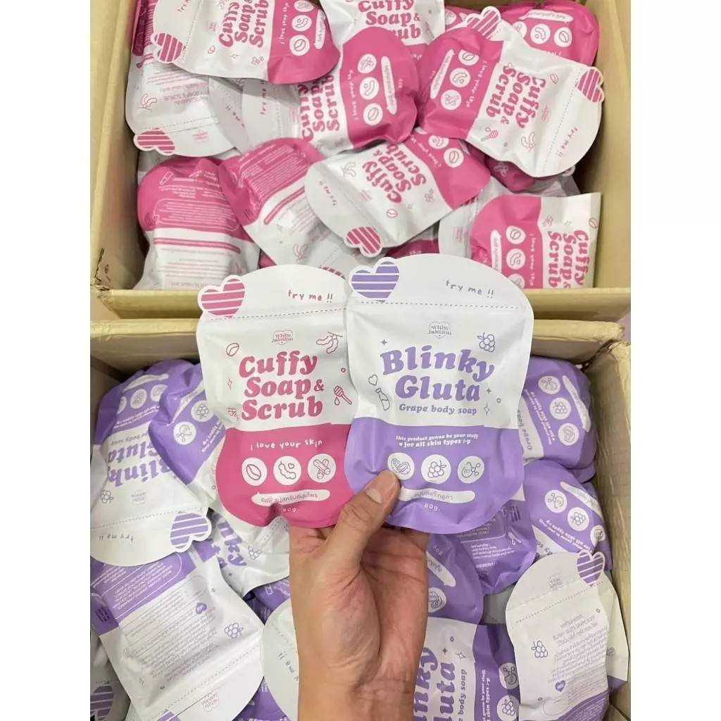 สบู่  Cuffy Soap & Blinky Grape Soap  ขนาด 80กรัม