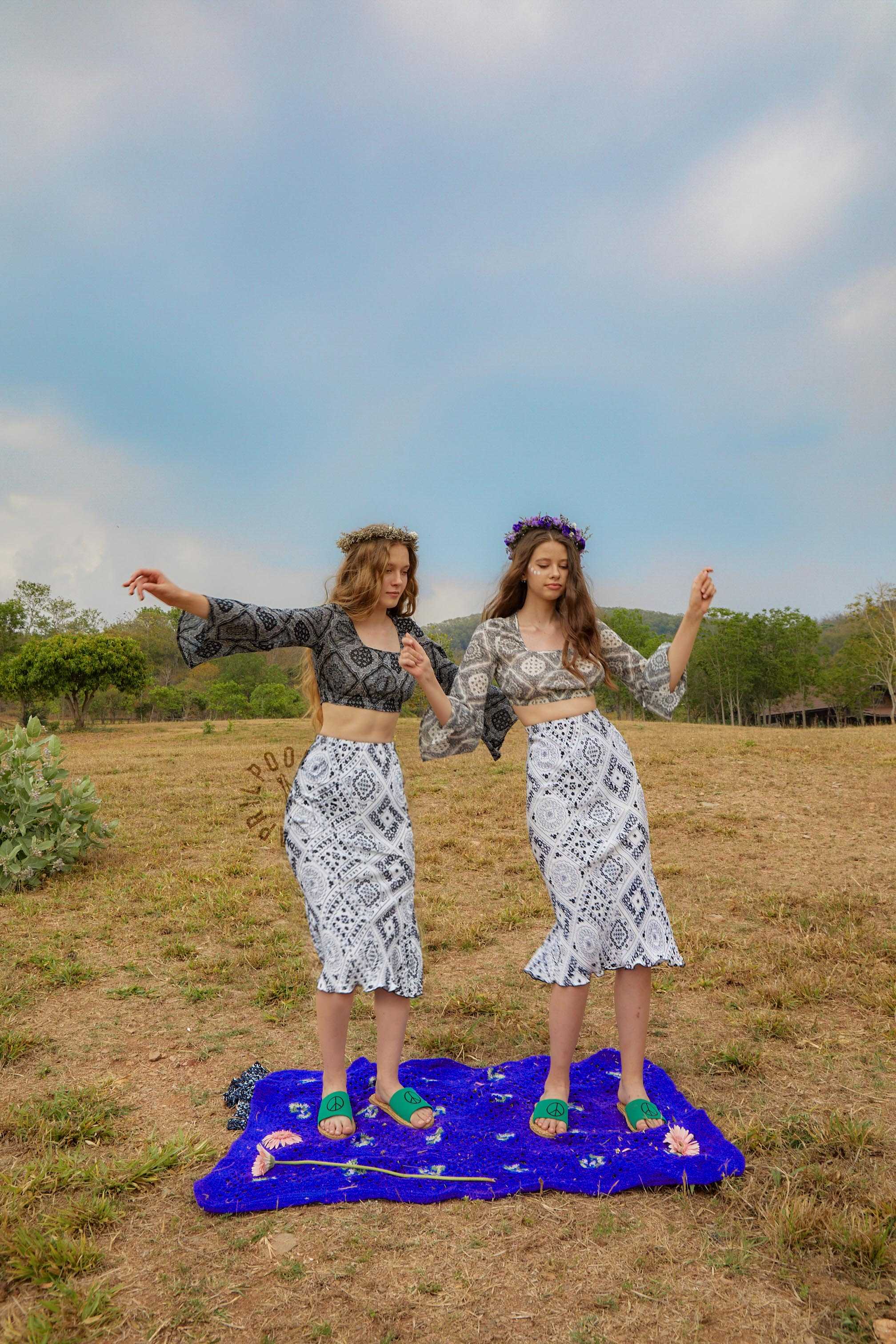 TRUMPET SKIRT PRINT