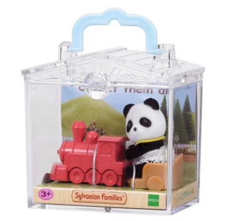 Sylvanian Baby Carry Case Assort R2: Panda on train/ ซิลวาเนียน แฟมิลี่ เบบี้แครี่เคส