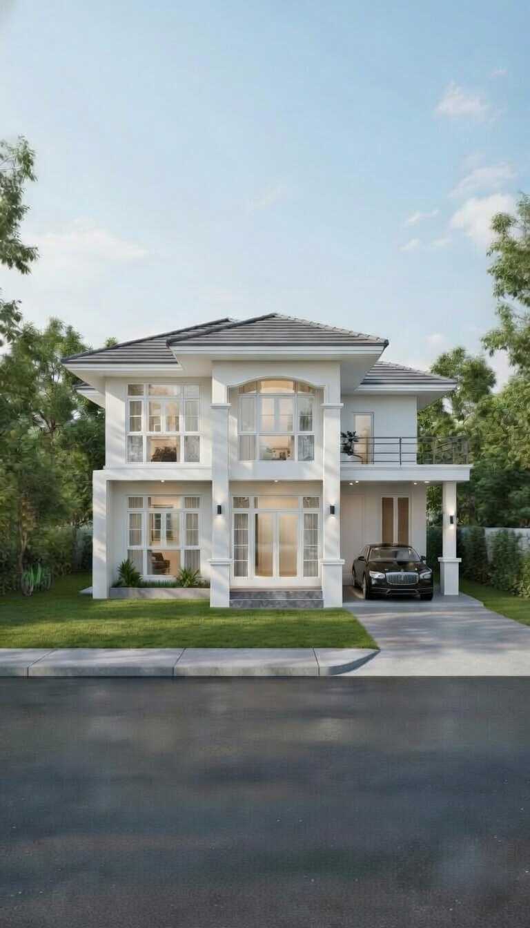 แบบบ้าน N2-02 บ้าน2ชั้น สไตล์คลาสสิค ขนาด 3ห้องนอน 3ห้องน้ำ