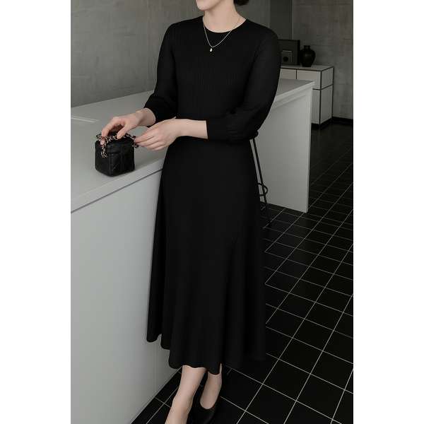ปรับราคาลง!! 2MUAY รุ่น GJO1817 เดรสพลีทคุณภาพ VOLUME SLEEVE PLEATED DRESS 10 สี FREE SIZE