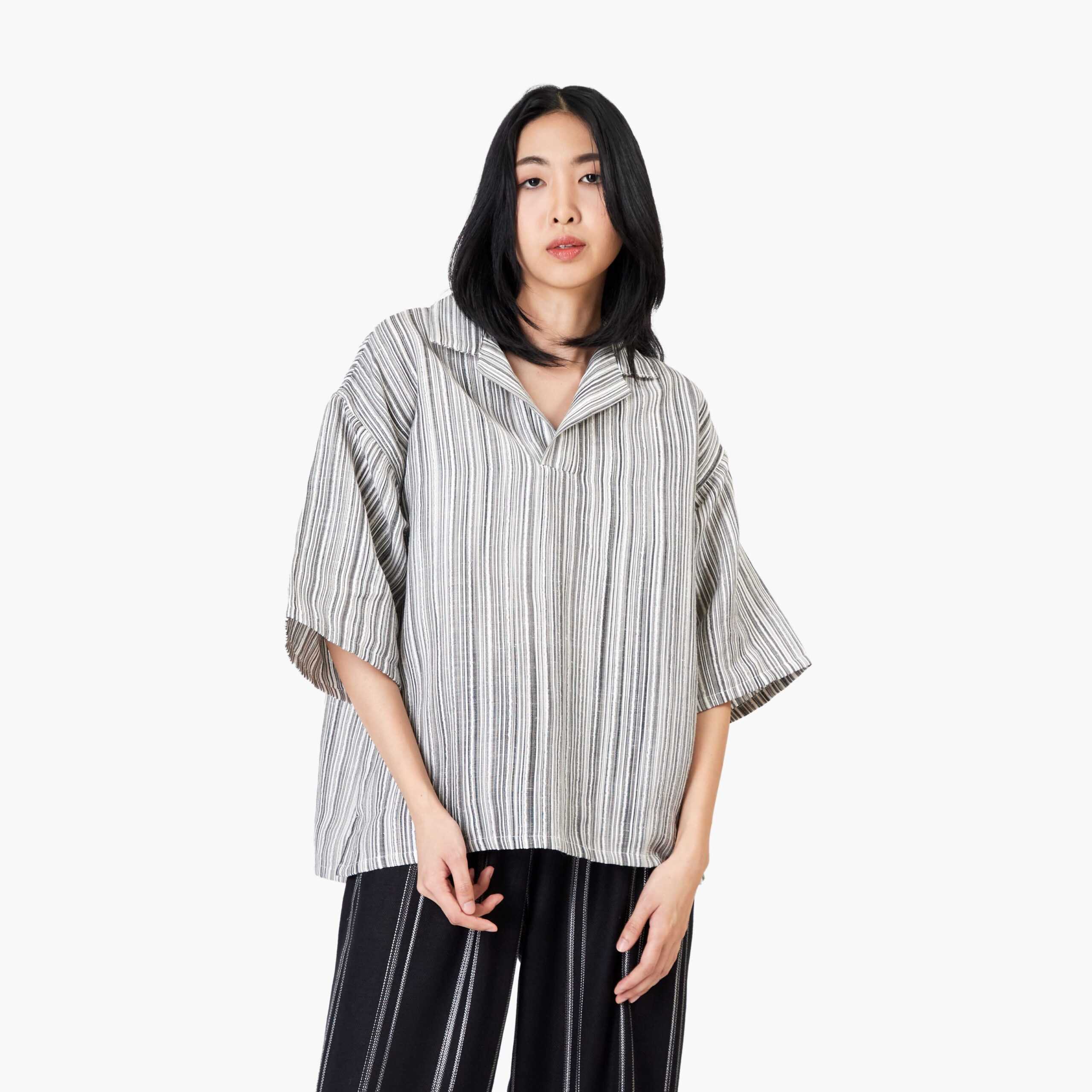 เสื้อเชิ้ต DoiTung Everyday SS24/SH72 Grey & White #F