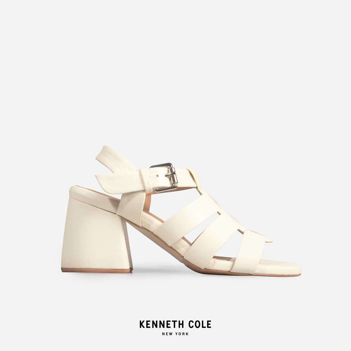 KENNETH COLE รองเท้าส้นสูงผู้หญิงรุ่น ALISA SLINGBACK Cream สีครีม ( HEL - RS85206MF-270 )