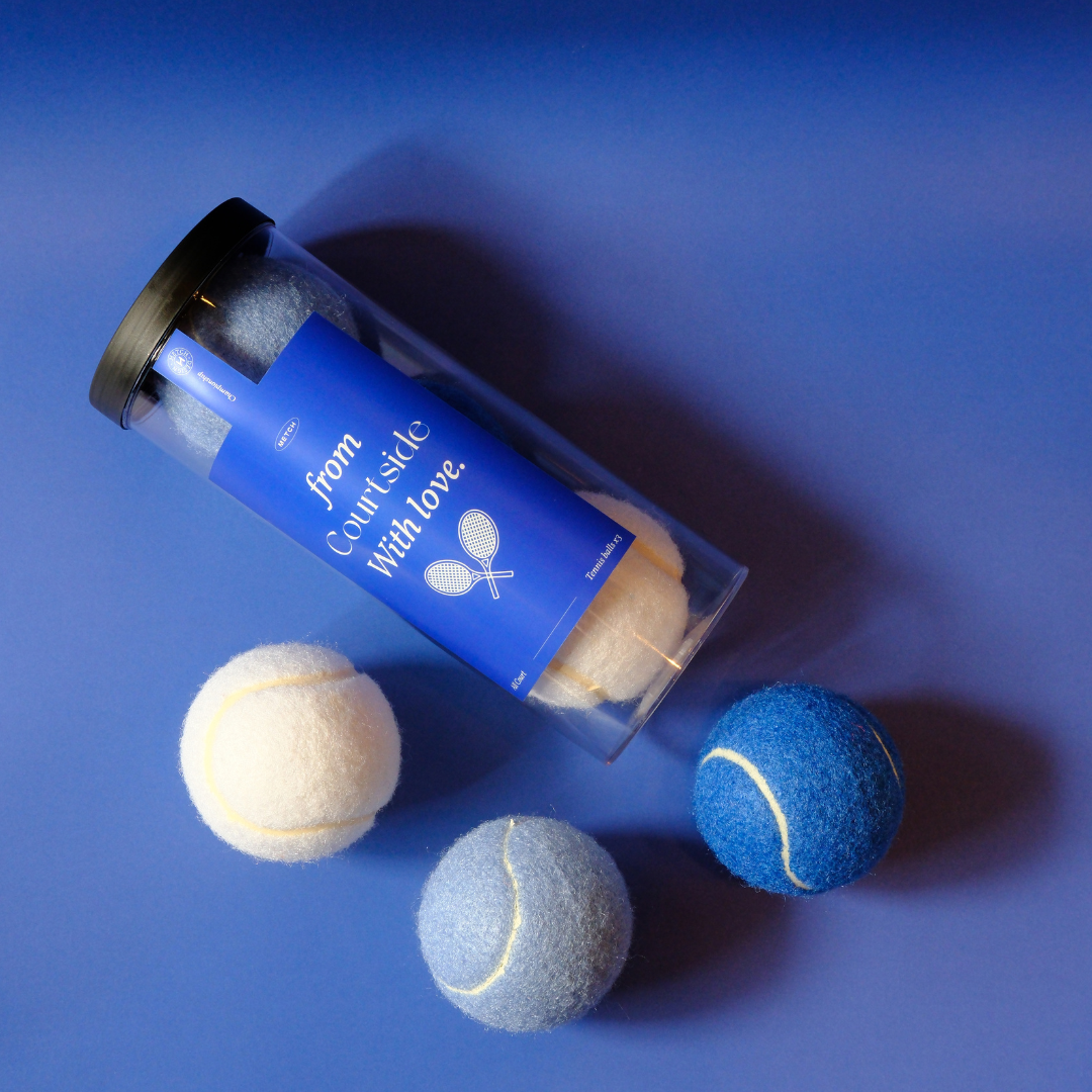 METCH Courtside with Love Tennis ball set