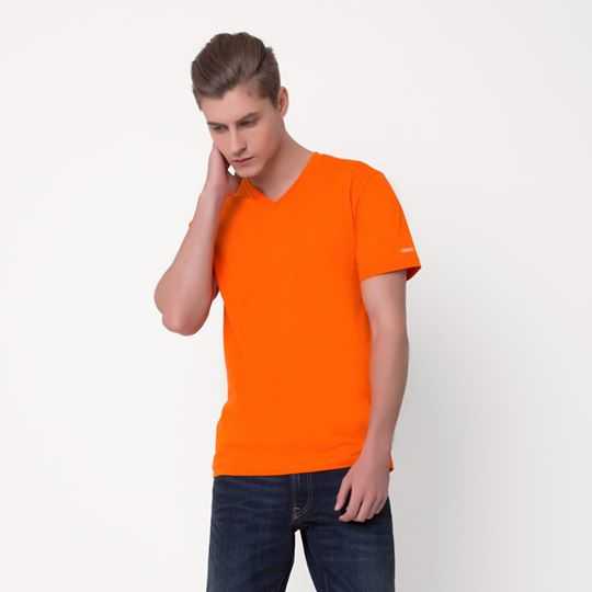 Jersey V-Neck - Orange