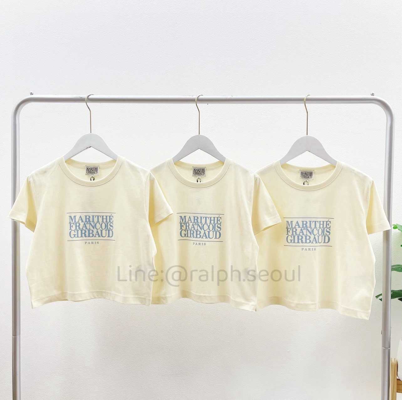 Marithe W CLASSIC LOGO CROP TEE cream new!!!