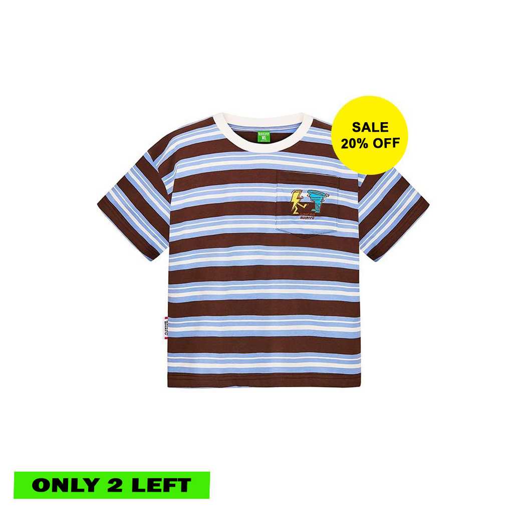 (DROP 2) GROWING BLUE STRIPED T-SHIRT (KIDS)
