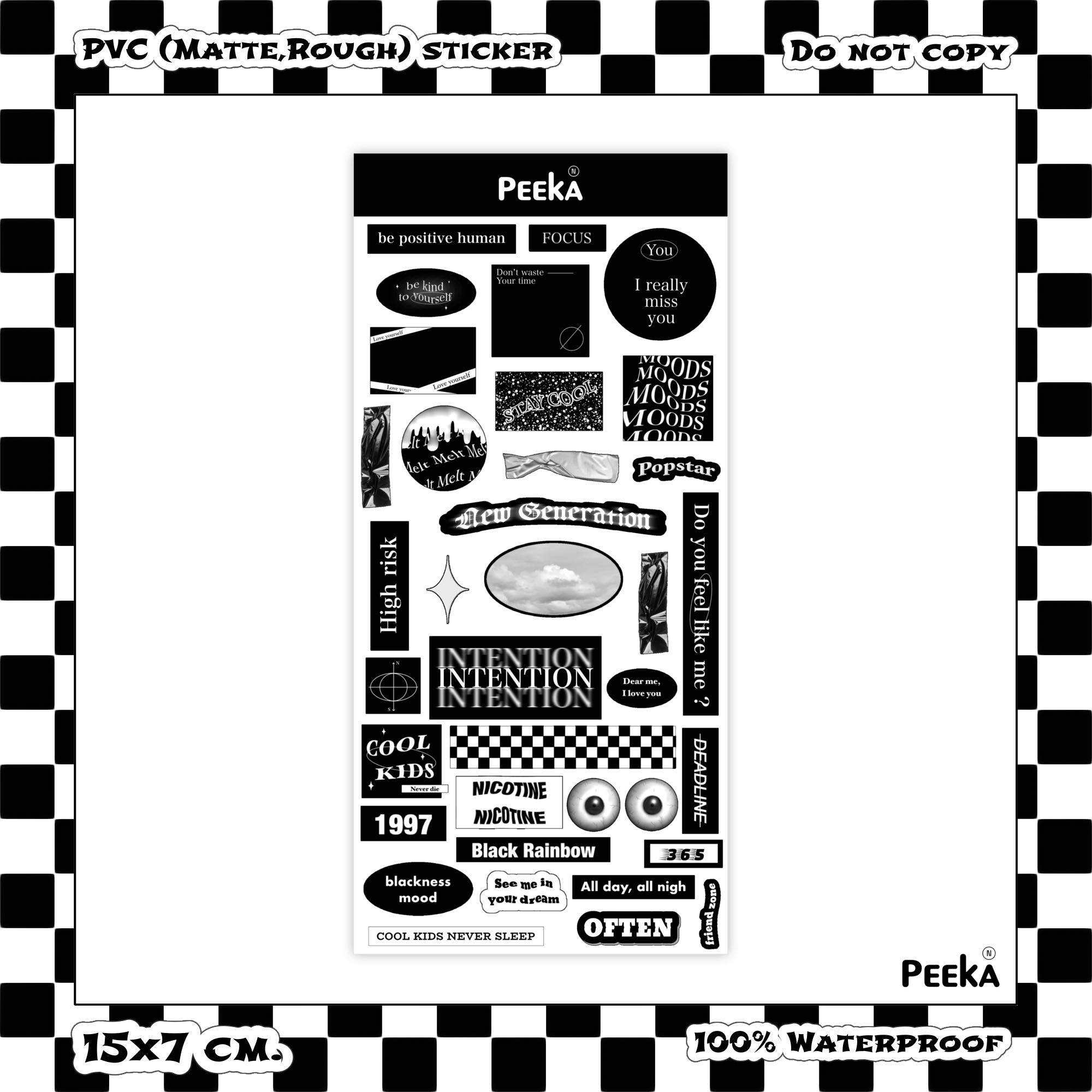 “Black & White” Sticker 2nd Collection 🤍 