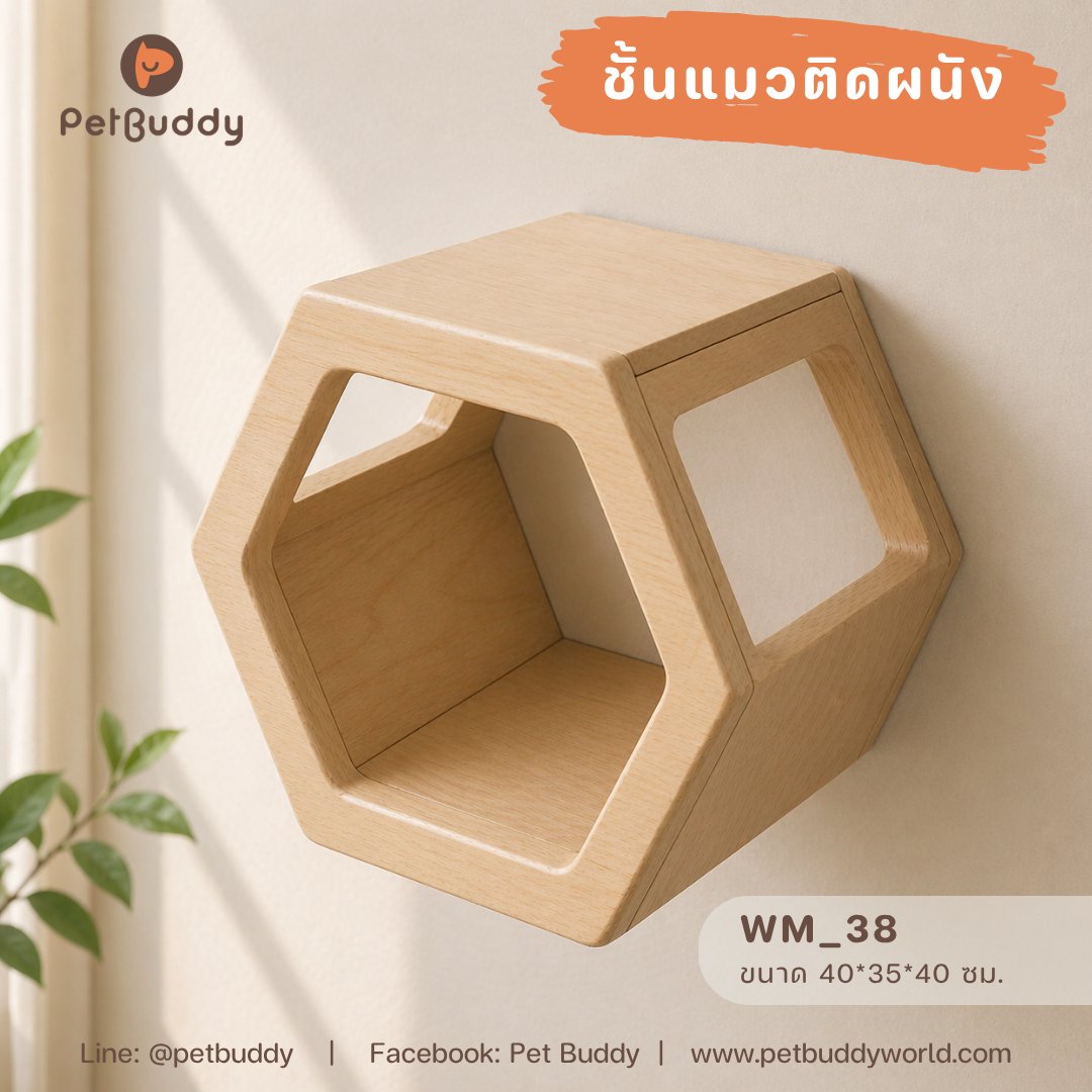 Pet Buddy: ชั้นแมวติดผนัง WM_38