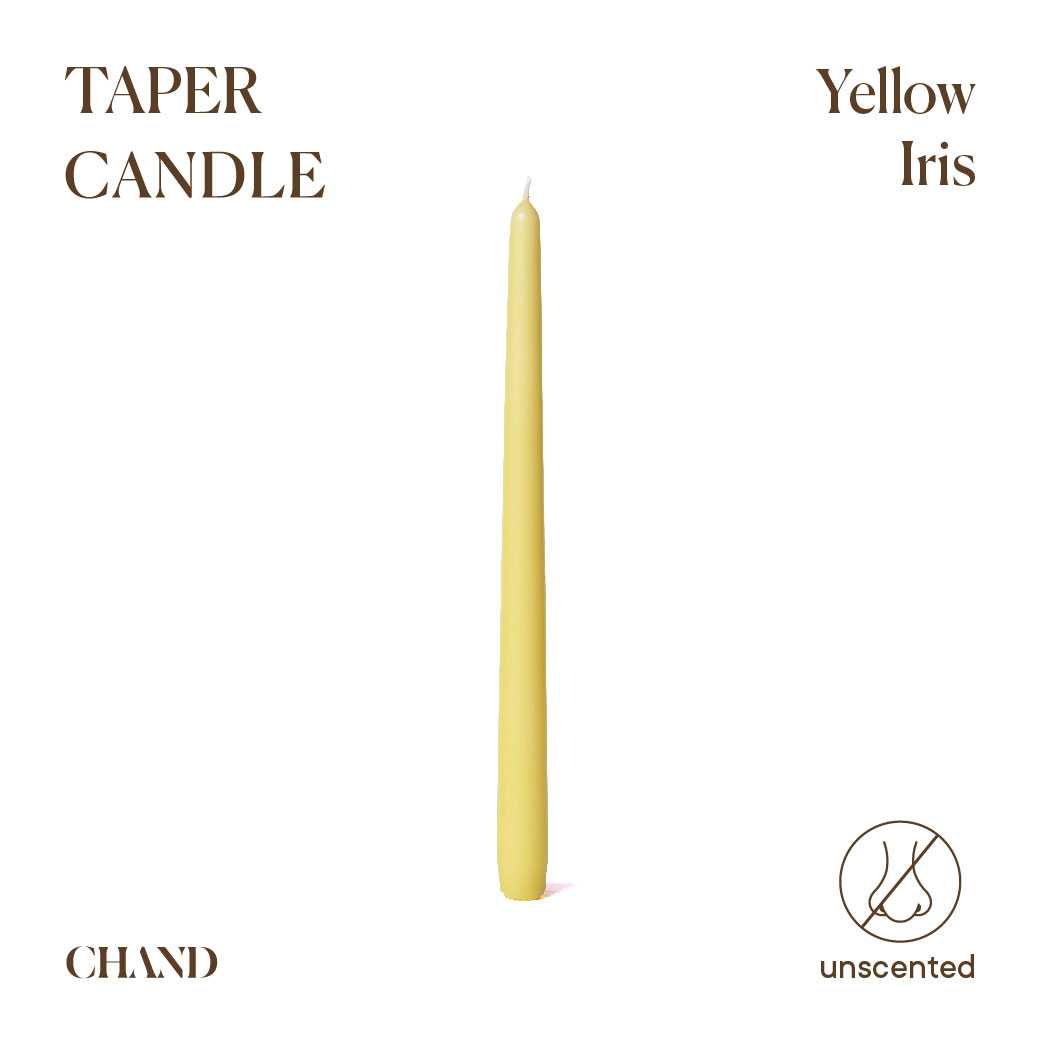 Yellow Iris Taper Candle