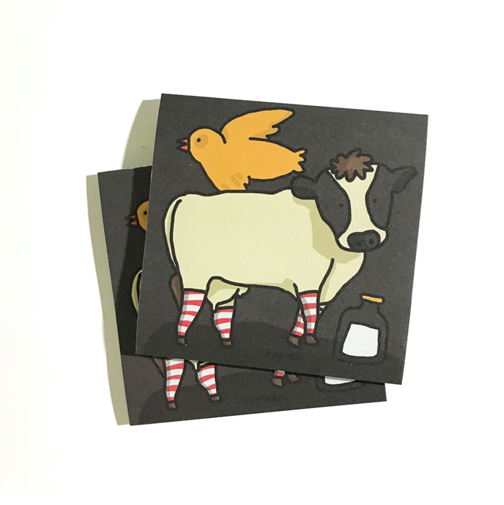 memo pad - cow