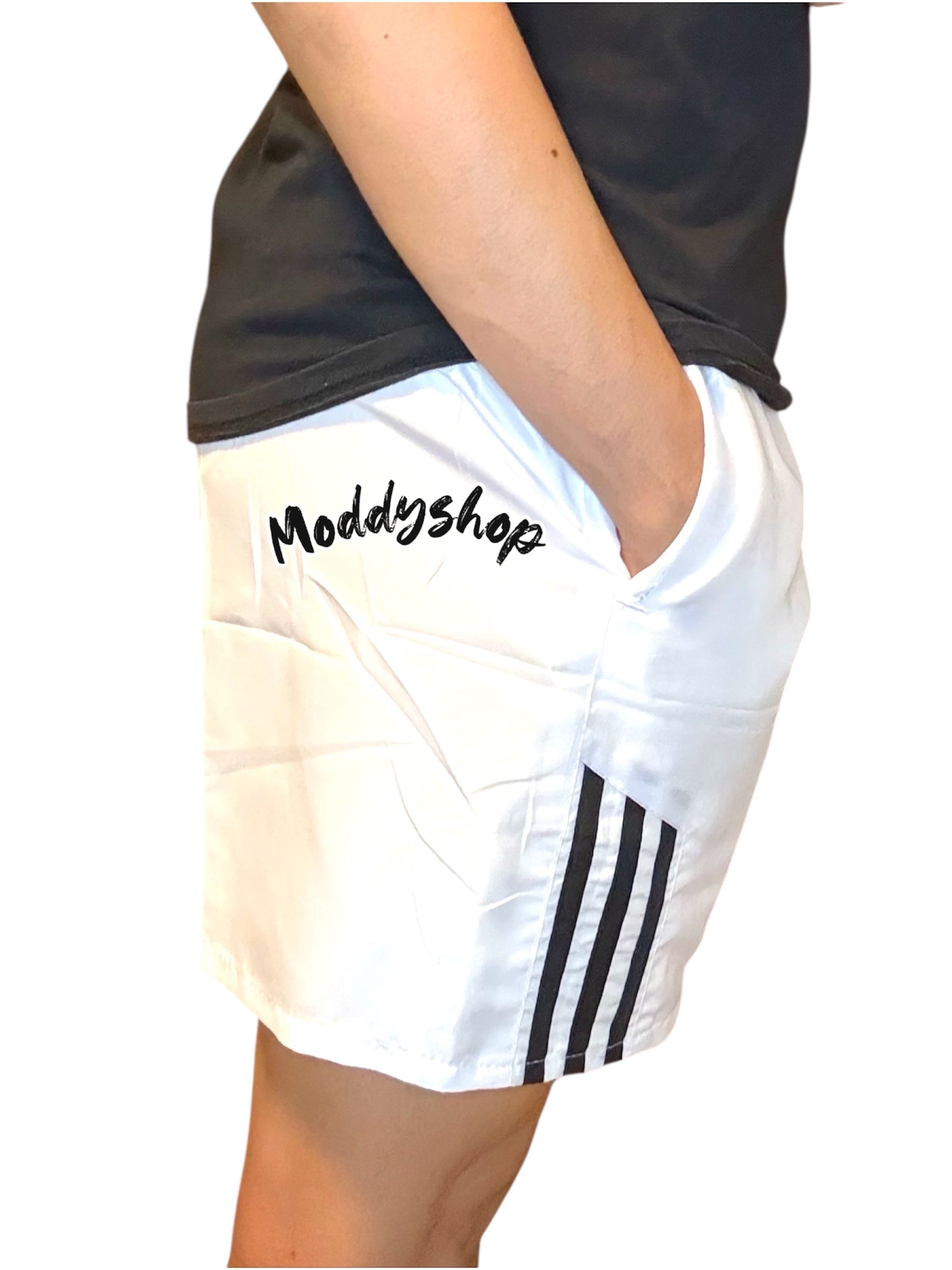 กางเกงขาสั้น sport3แถบ สีขาวยาว16นิ้ว