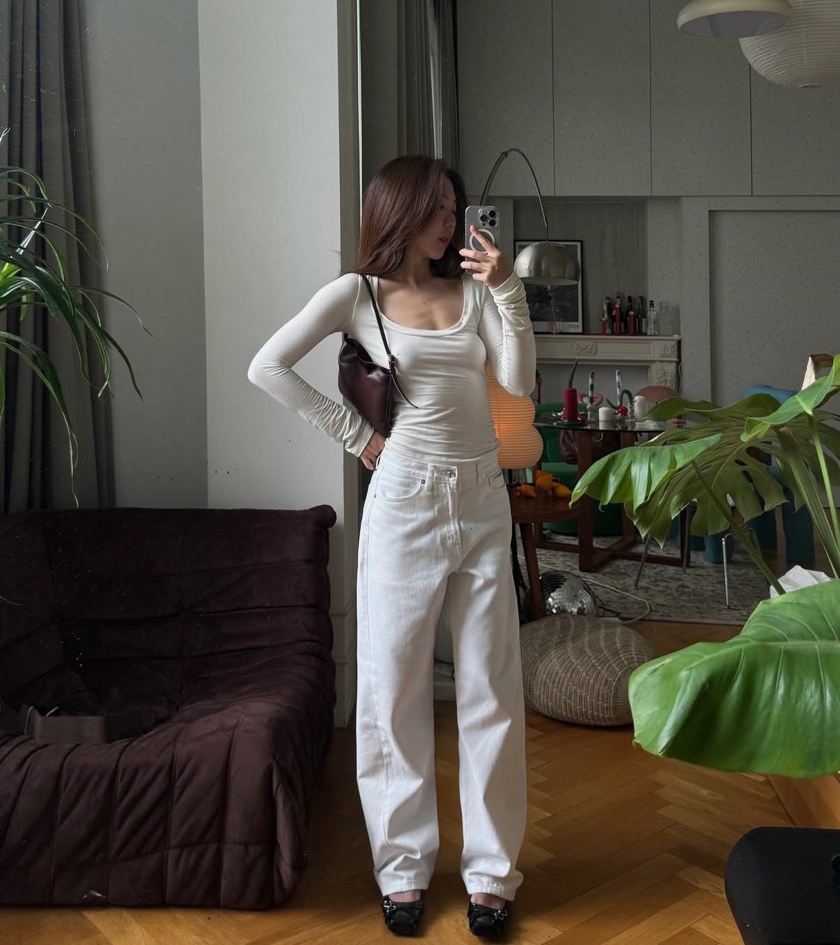 0122steplll white long sleeve top