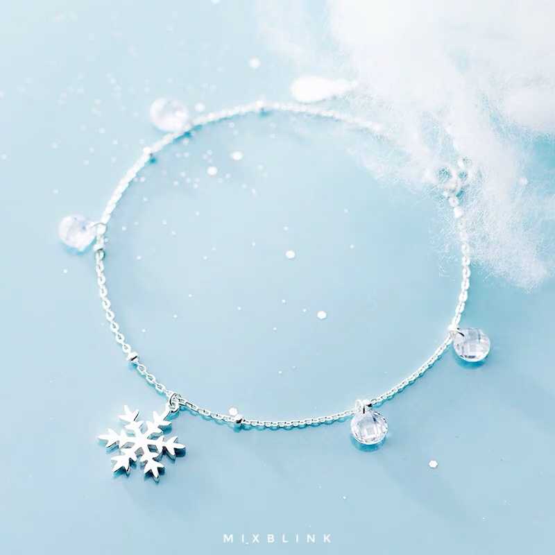 สร้อยข้อมือ Snowy - ส่งฟรี EMS ( เงินแท้ 92.5% ) #D9