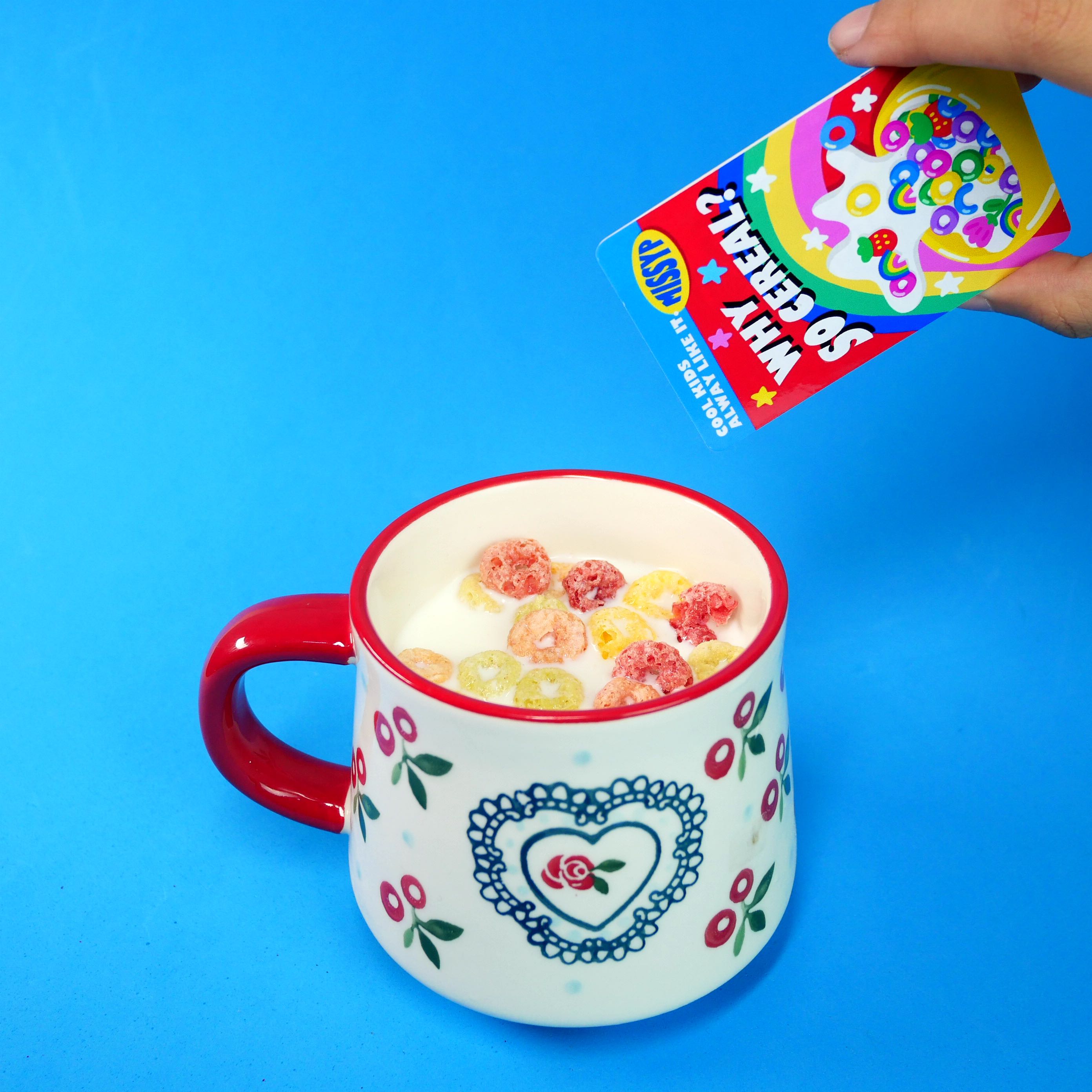 CARD STICKER WHY SO CEREAL