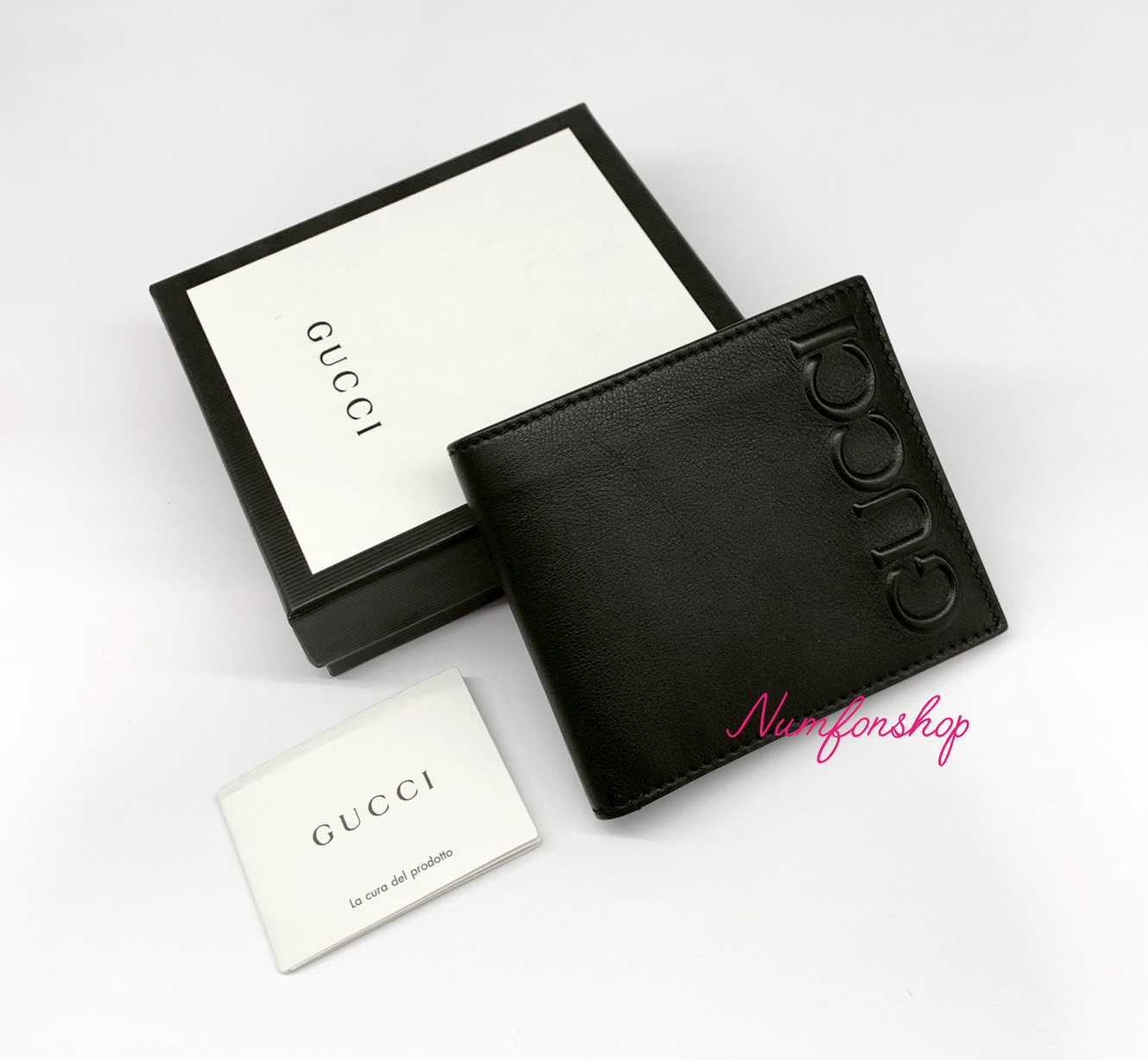 Gucci Logo Leather Bifold Wallet Black ของใหม่ค่ะ