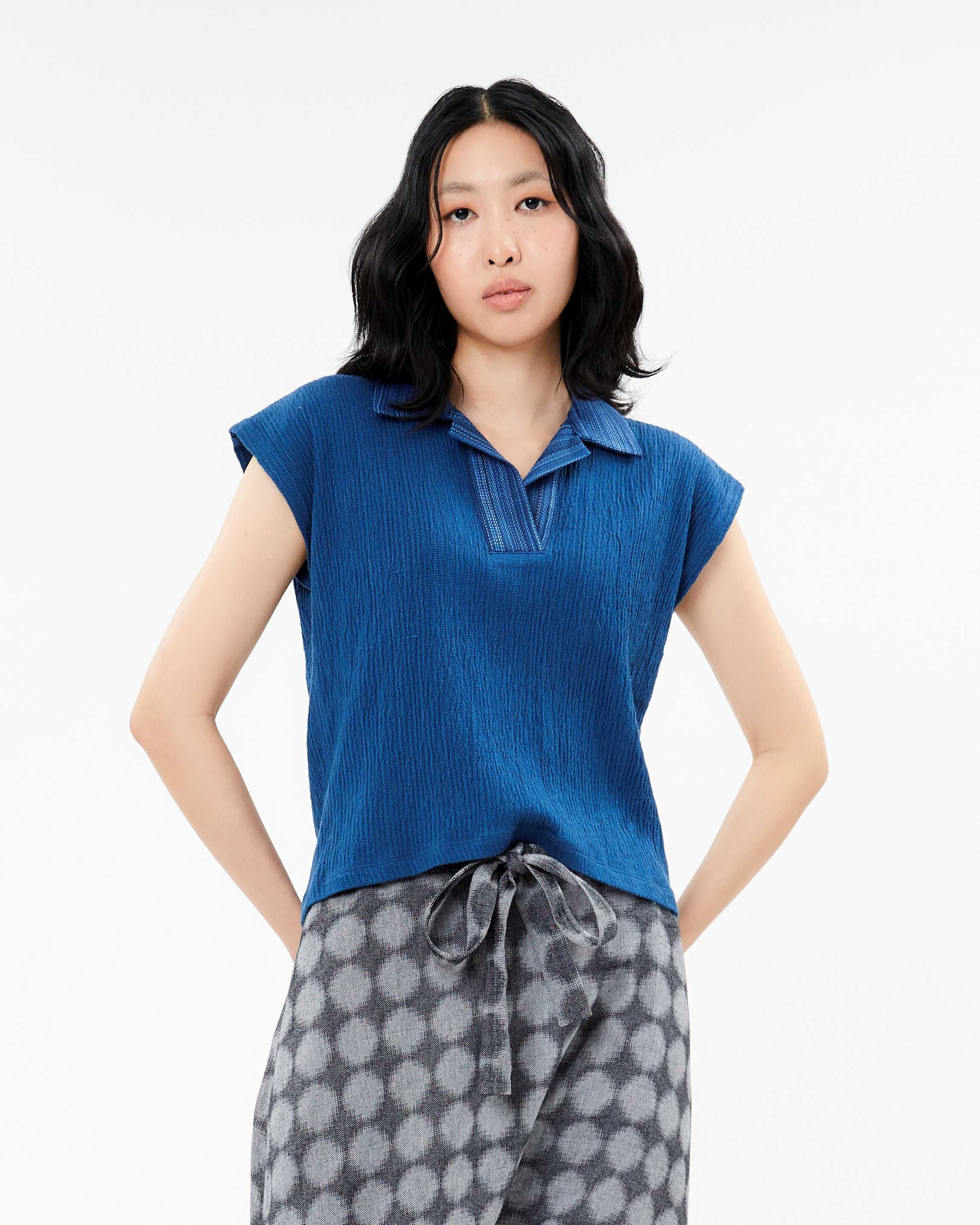 เสื้อเบลาส์ RESORT4/BL10 Indigo #F