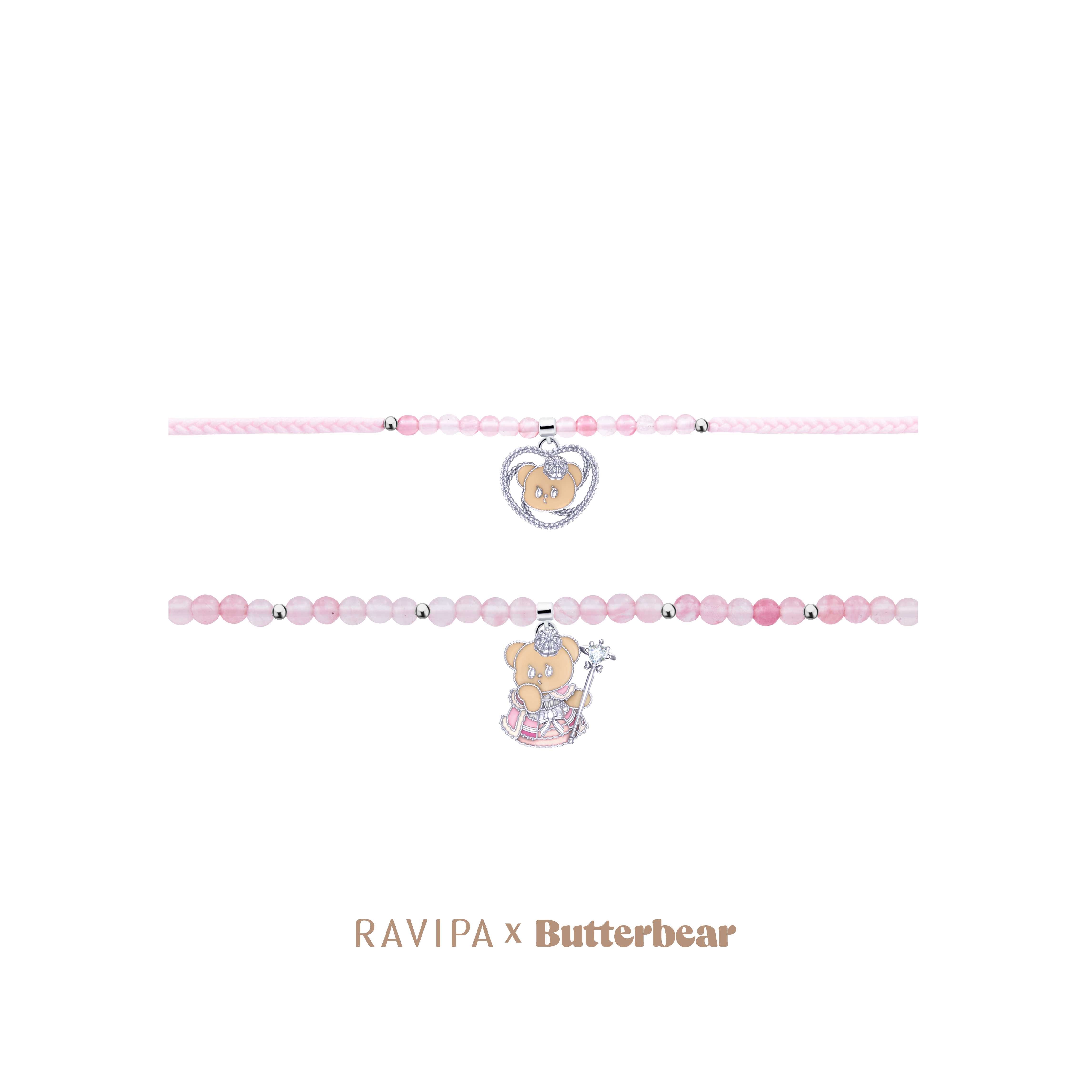 RAVIPA x Butterbear - The Empress and Cherry Quartz Bracelet - สร้อยข้อมือ