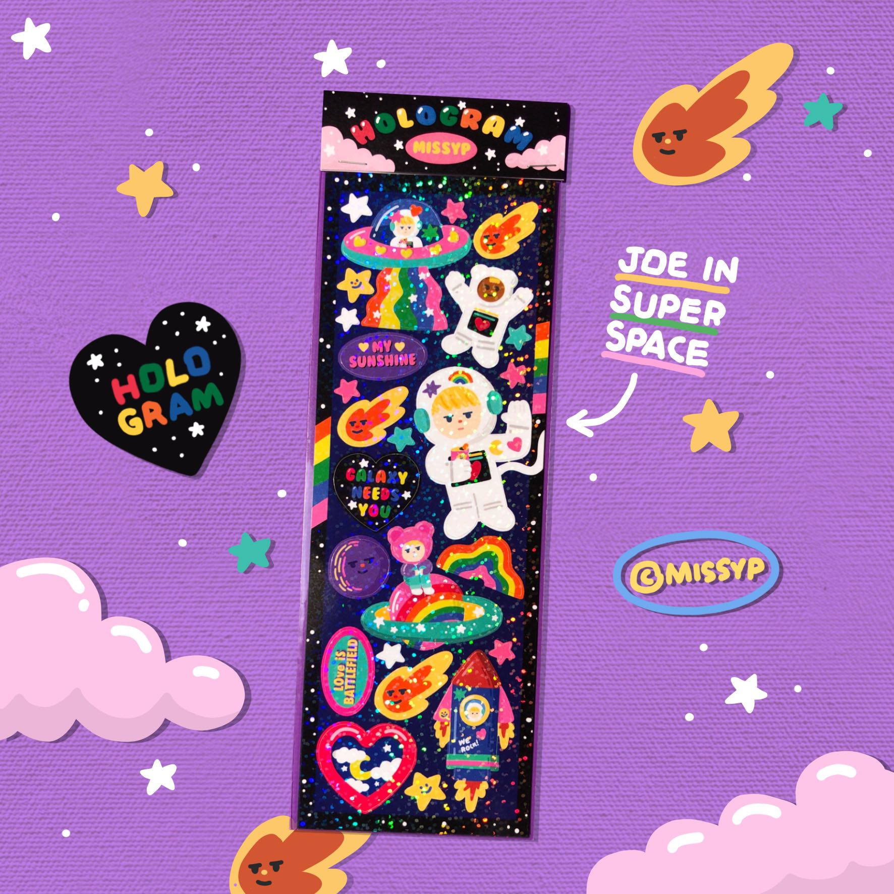 STICKER HOLOGRAM JOE SUPER SPACE