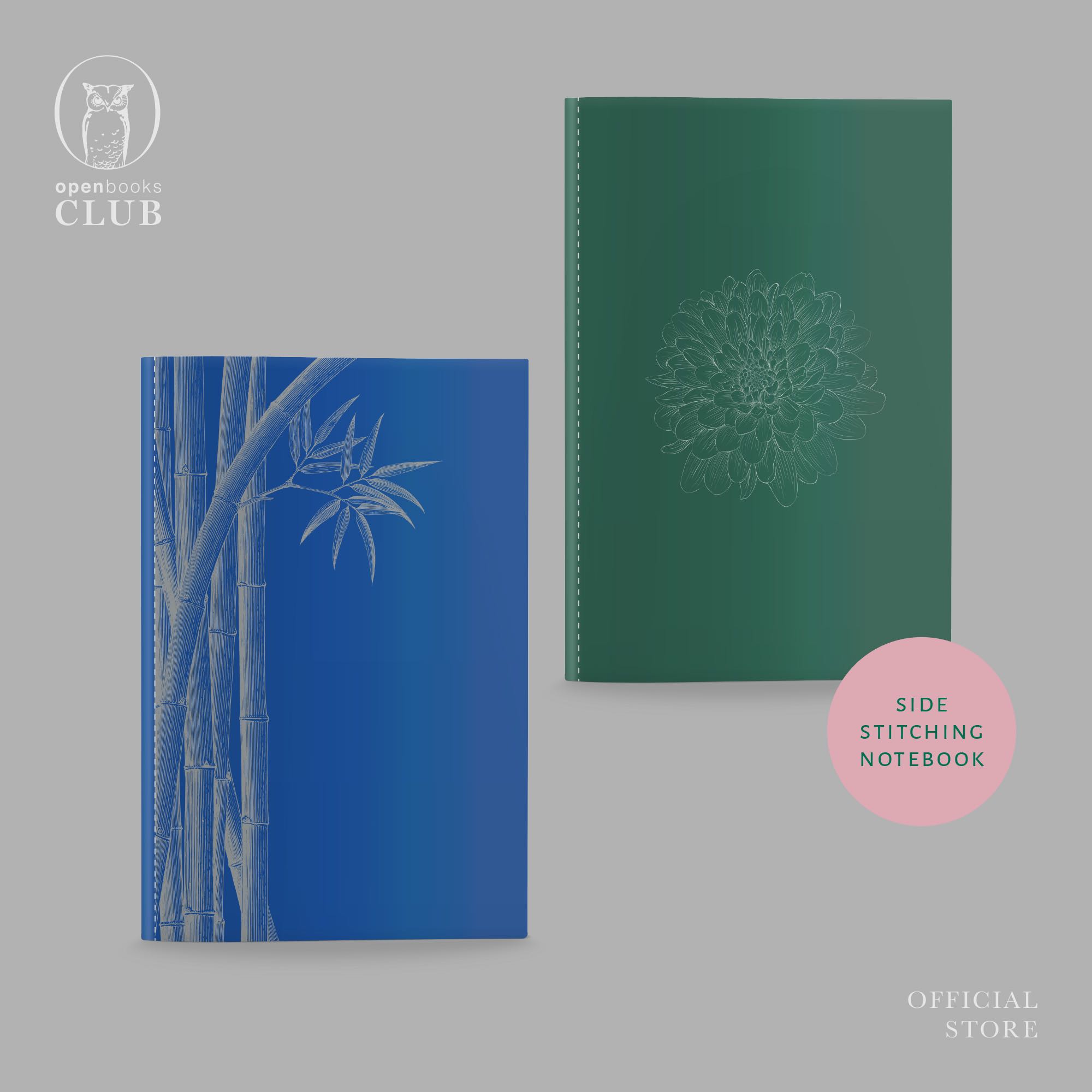Flower & Bamboo Notebooks (เซ็ต 2 เล่ม)