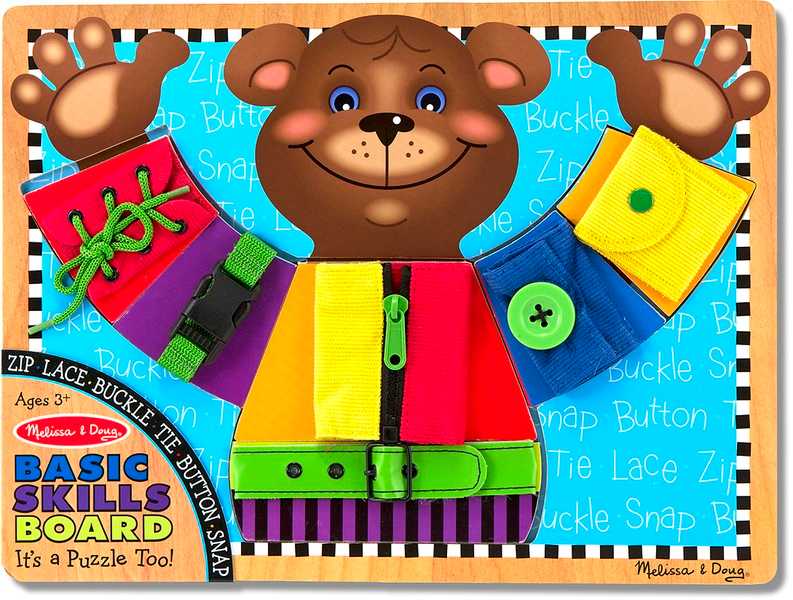 Basic Skills Board กระดานแต่งตัว เรียนรู้และฝึกทักษะพื้นฐาน#Melissa&Doug