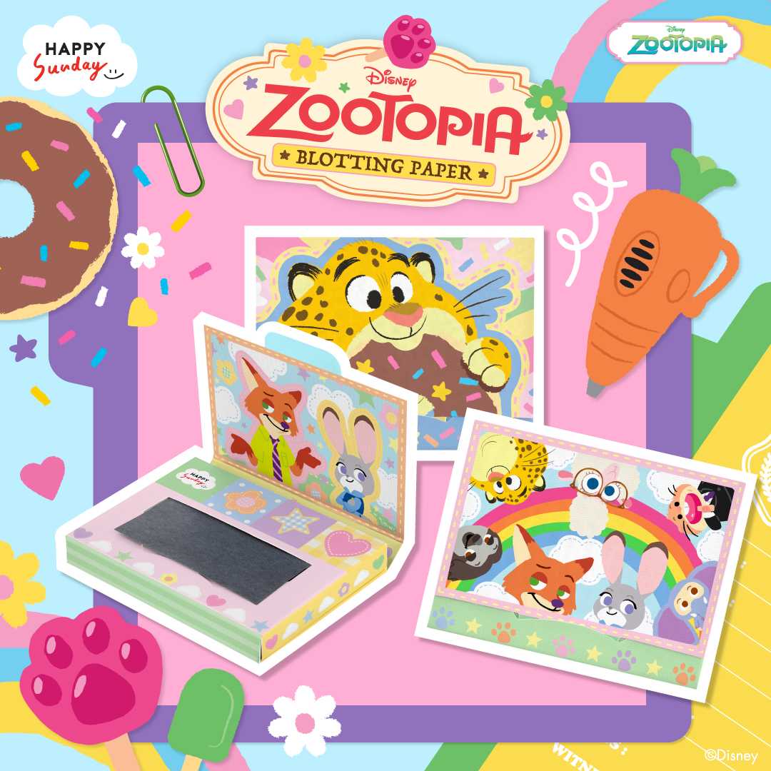 BLOTTING PAPER | กระดาษซับมันลาย ZOOTOPIA