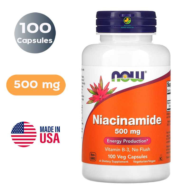 NOW Foods, Niacinamide, 500 mg, 100 Veg Capsules