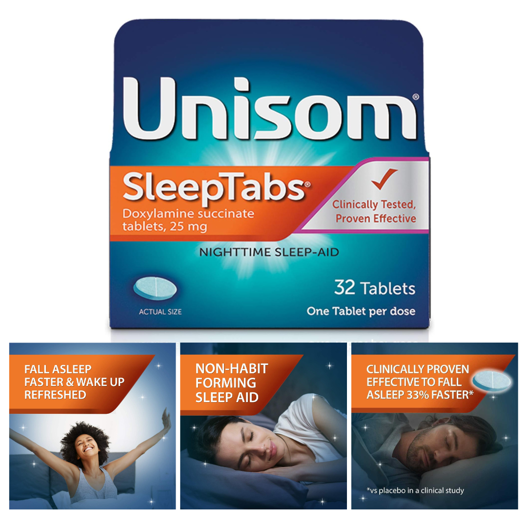 Unisom SleepTabs®  ขนาด 32 เม็ด จากอเมริกา พร้อมส่ง