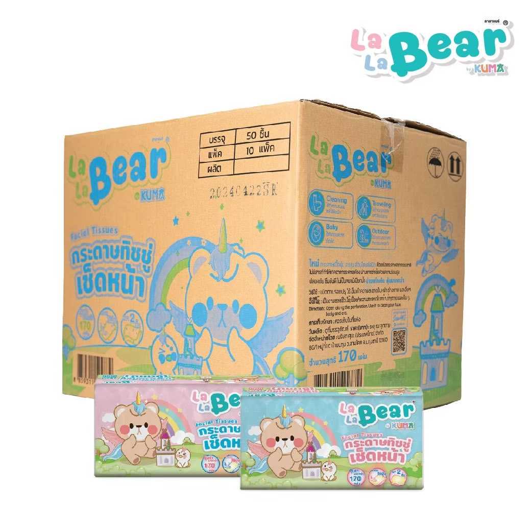 Lala Bear กระดาษทิชชู่เช็คหน้า รุ่น 170 แผ่น : 1 ลัง
