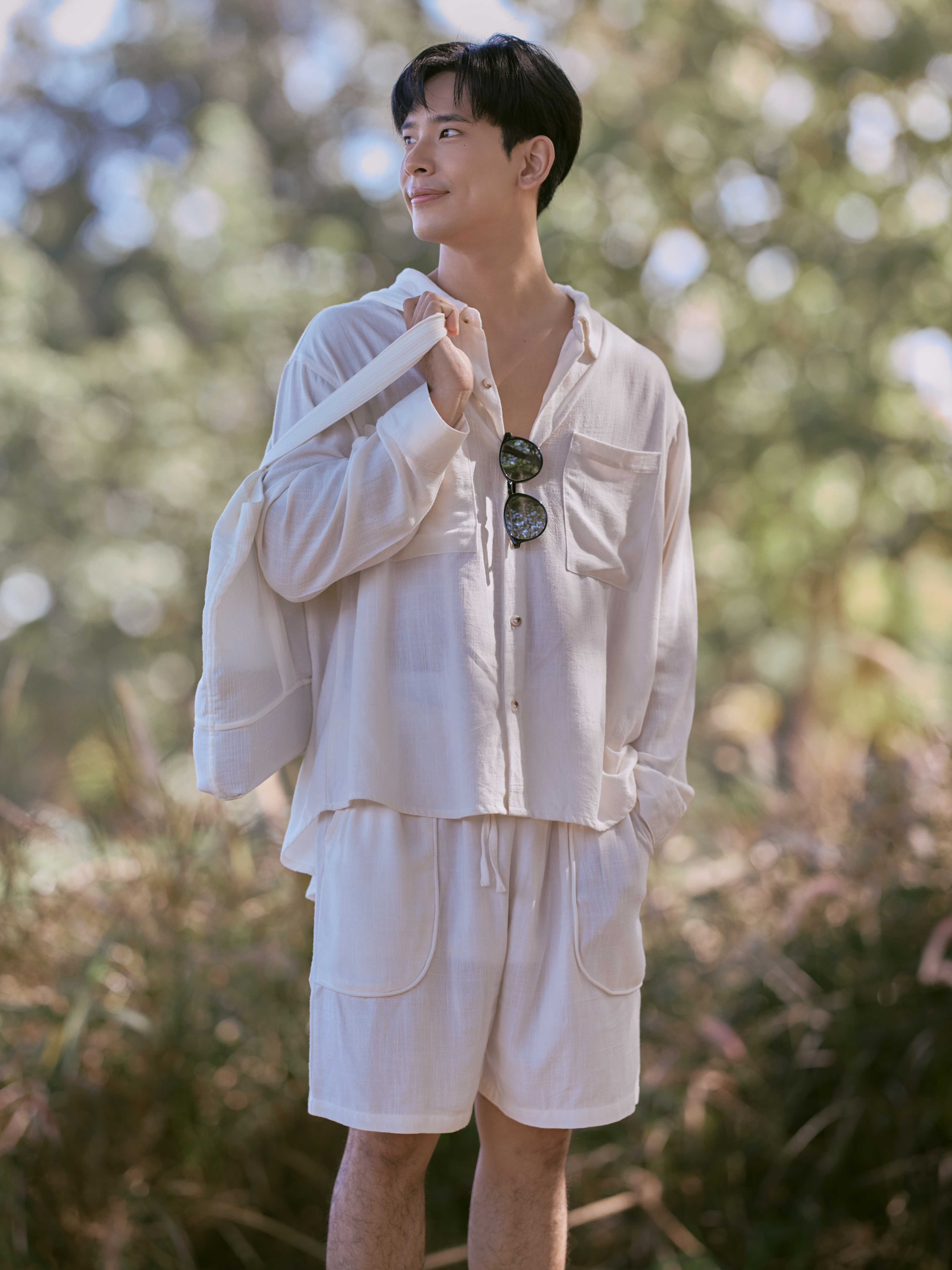 Tara ธารา กางเกงขาสั้นลินิลเรยอน ผู้ชาย