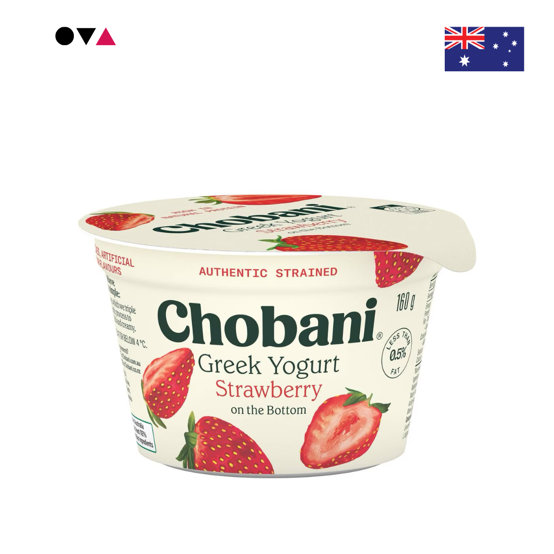 Chobani Greek Yogurt Strawberry 170g กรีก โยเกิร์ต รสสตรอว์เบอร์รี จากออสเตรเลีย