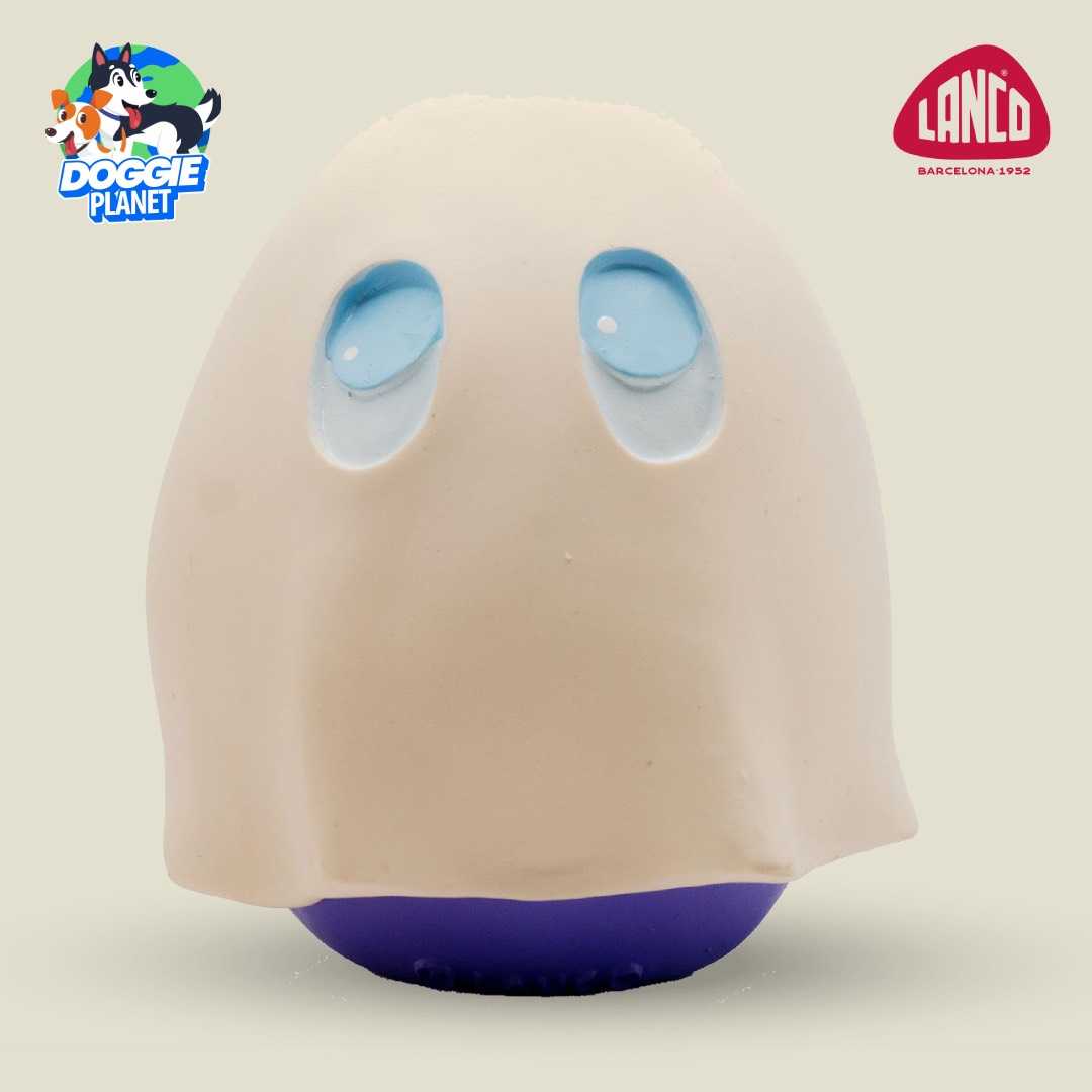 Lanco Little Ghost Egg ของเล่นสุนัขคาบเล่น ลูกบอลไข่ บีบมีเสียง (ยางธรรมชาติ ทนทาน)