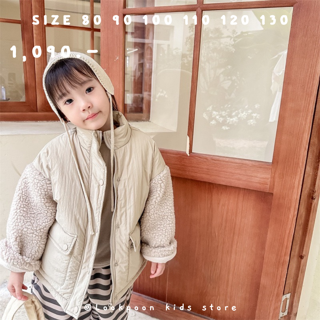 Winter❄️Teddy Padded Jacket เสื้อกันหนาวบุขนแขนฟู