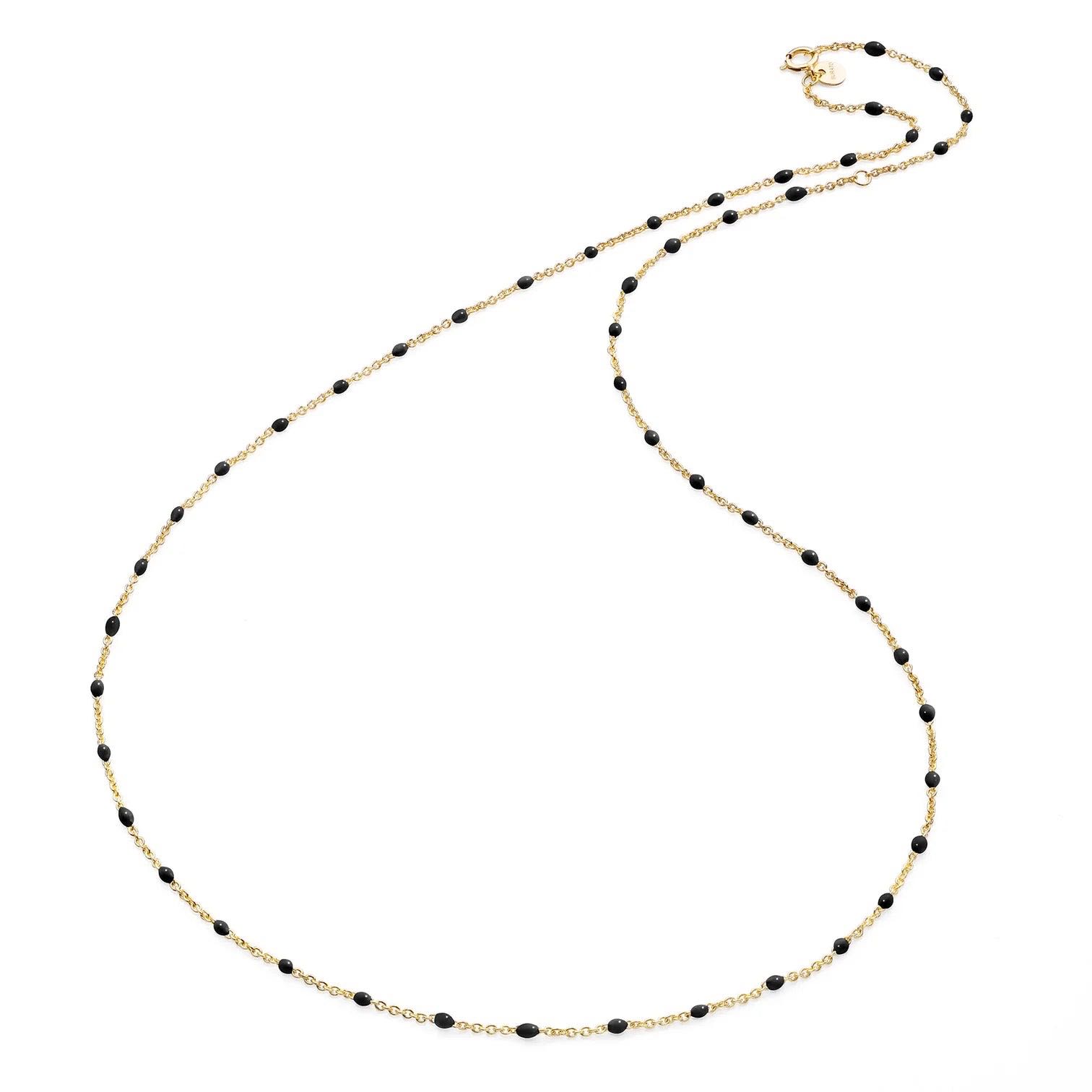 NECKLACE - Yellow Gold Black Dots